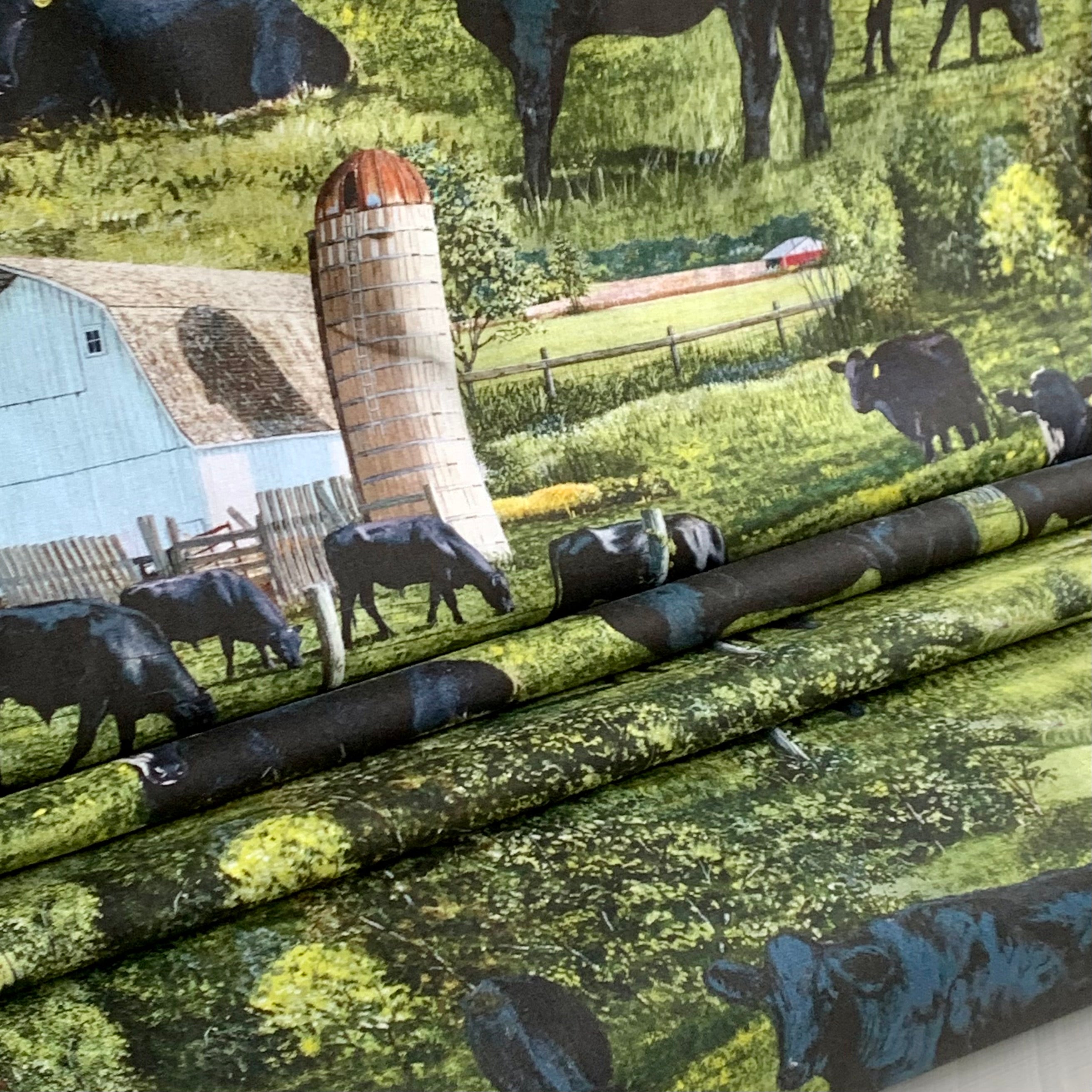 Cows in Sunshine Cotton Fabric