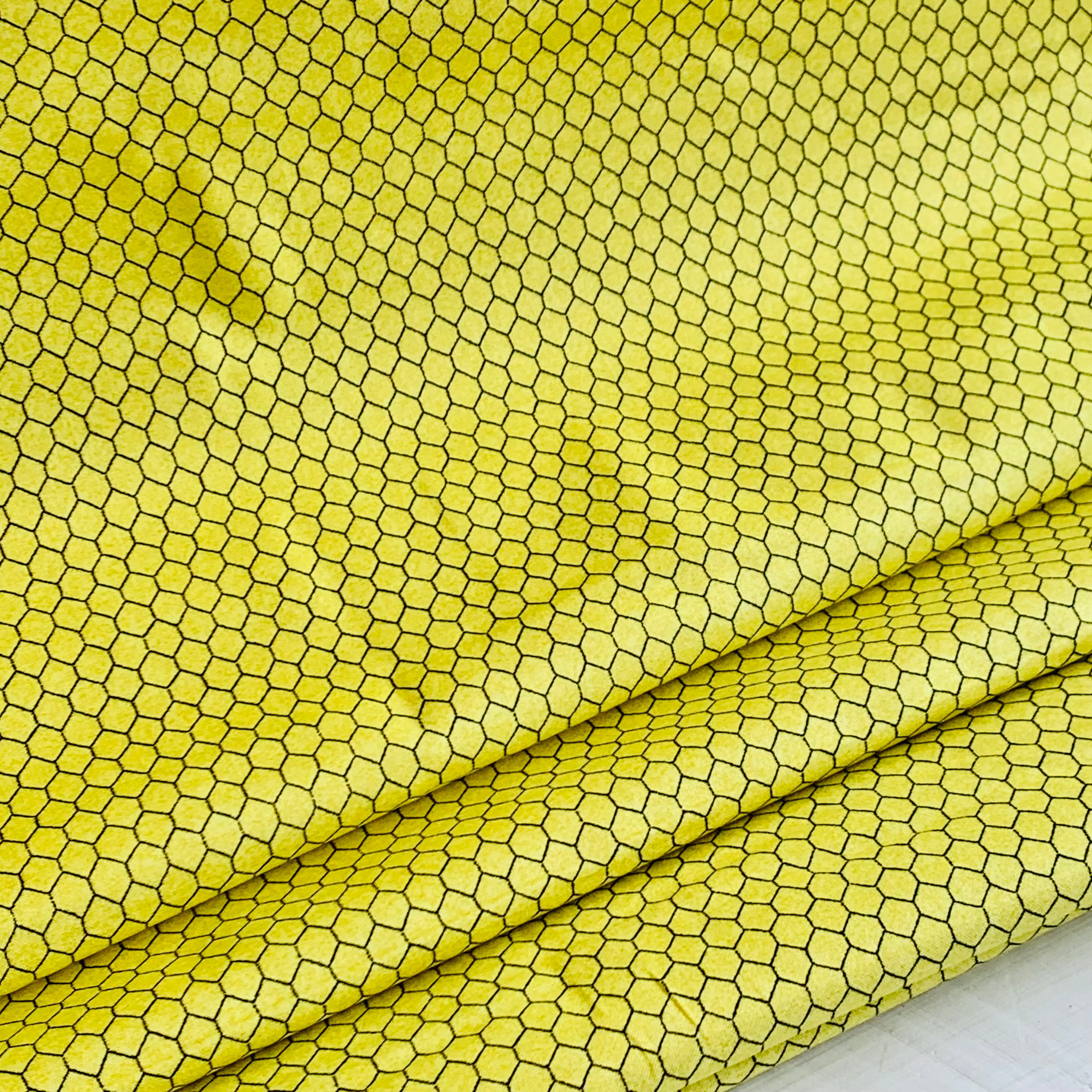 Chicken Wire From Farmers Market Collection by Whistler Studios and Milled by Windham Fabrics, Pattern 52769-4 Yellow Cotton Fabric