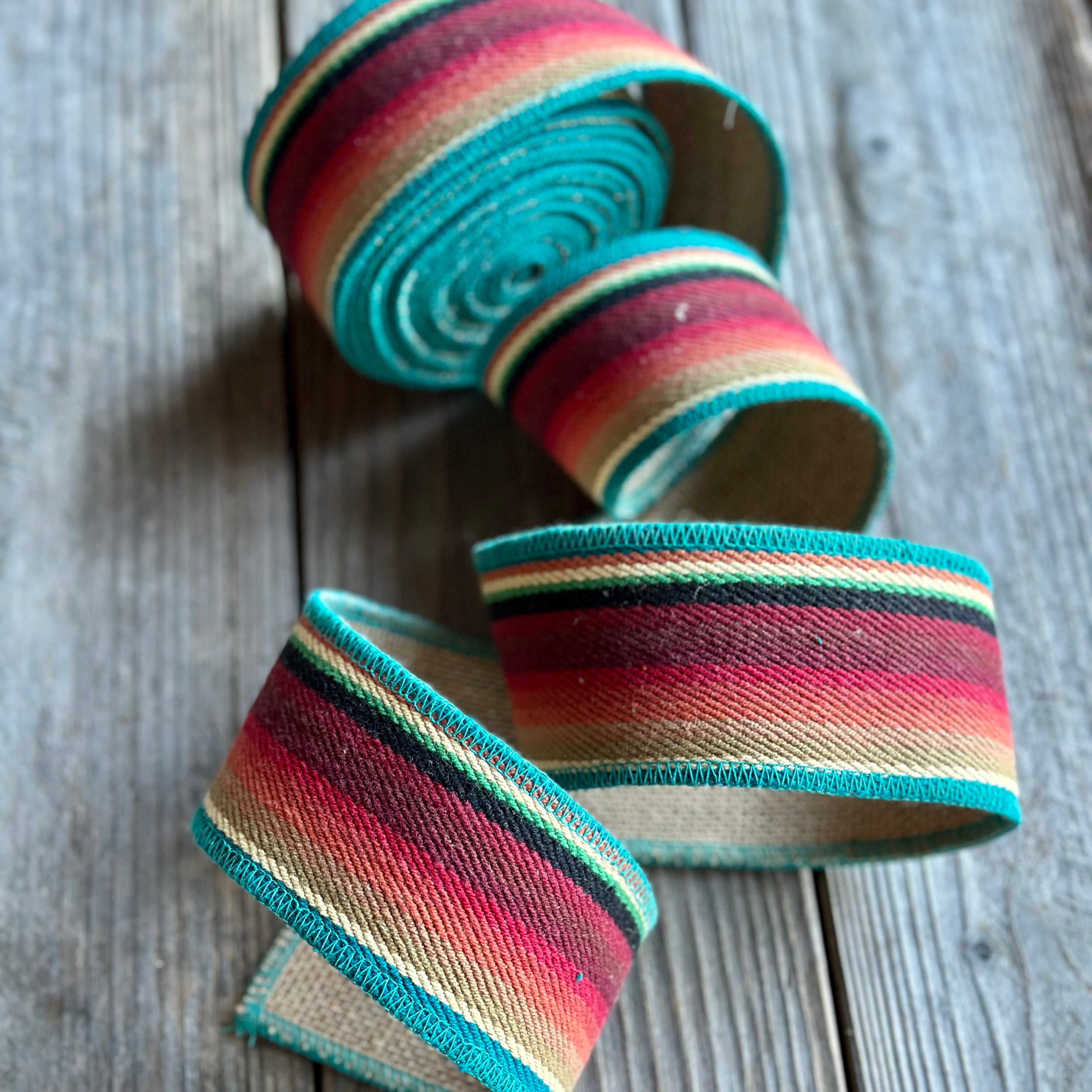 Serape Style Wired Ribbon 2 1/2" Wide - 5 Yards