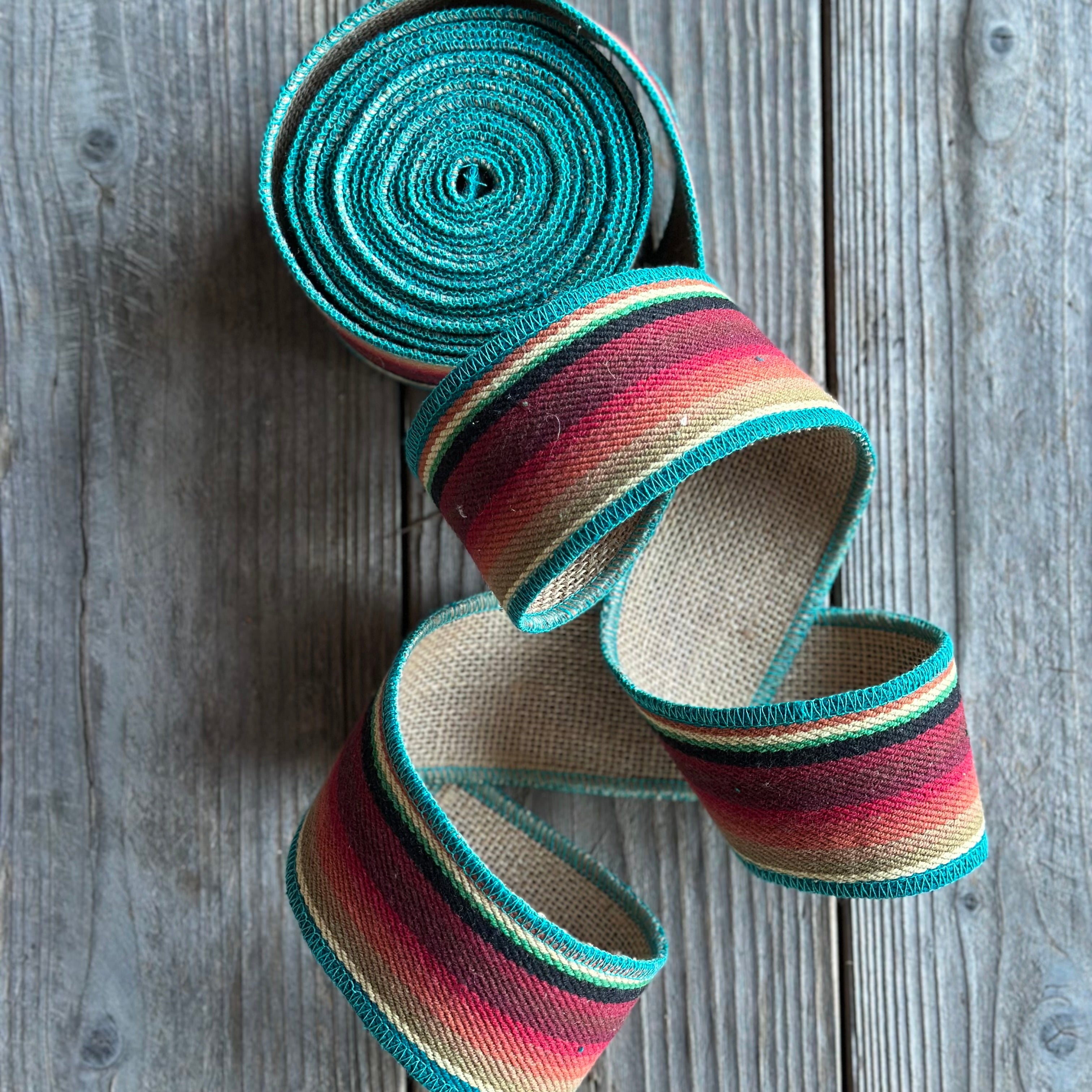 Serape Style Wired Ribbon 2 1/2" Wide - 5 Yards
