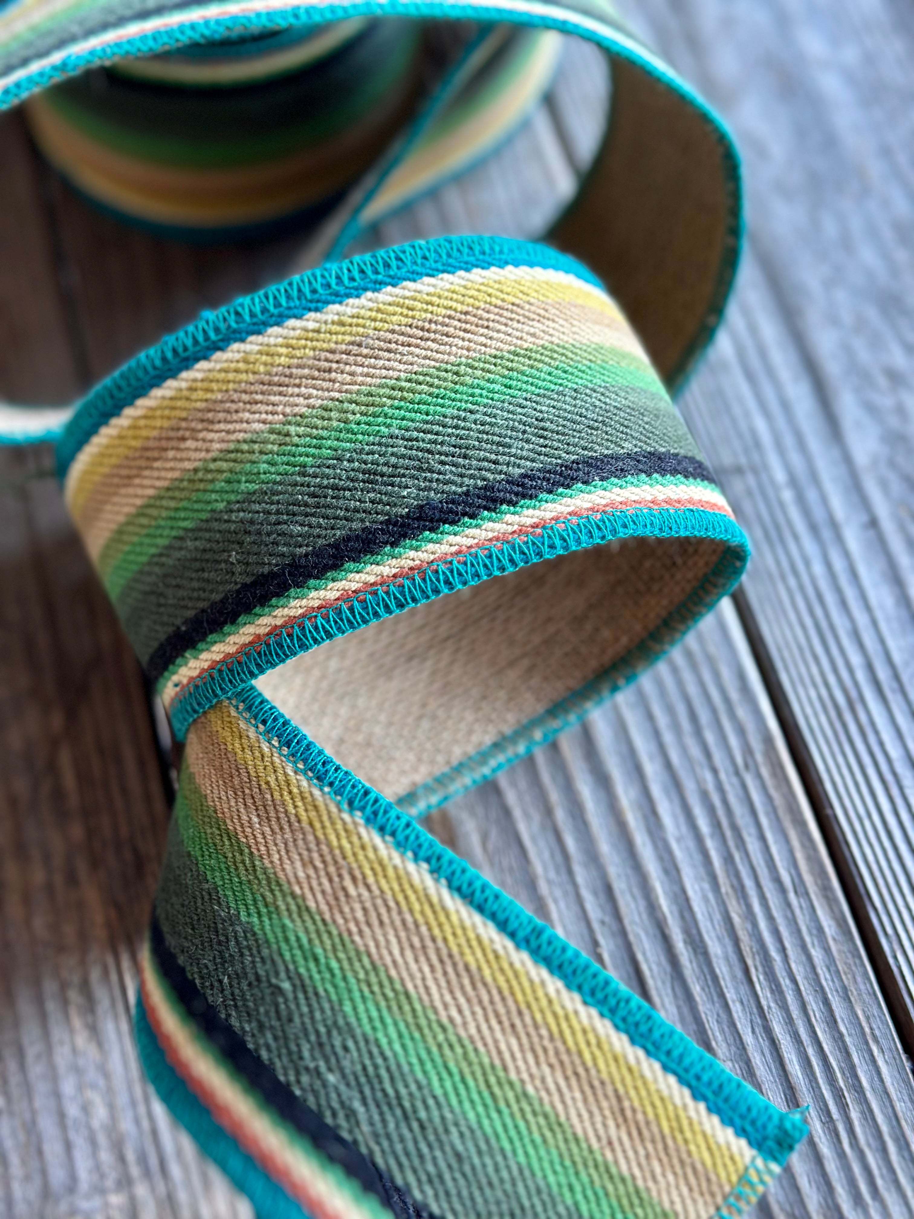 Serape Style Wired Ribbon 2 1/2" Wide - 5 Yards
