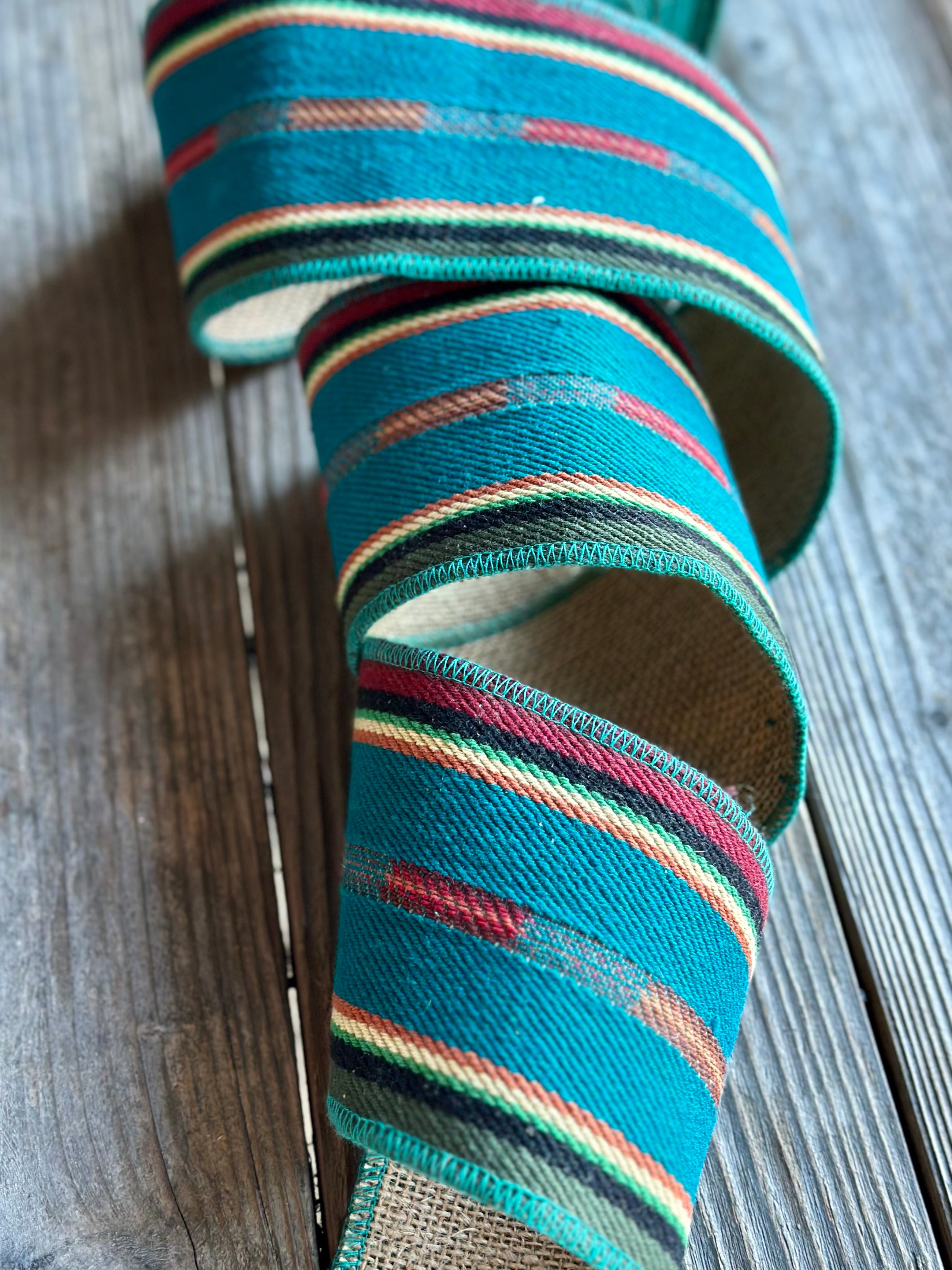 Serape Style Wired Ribbon 4" Wide - 5 Yards