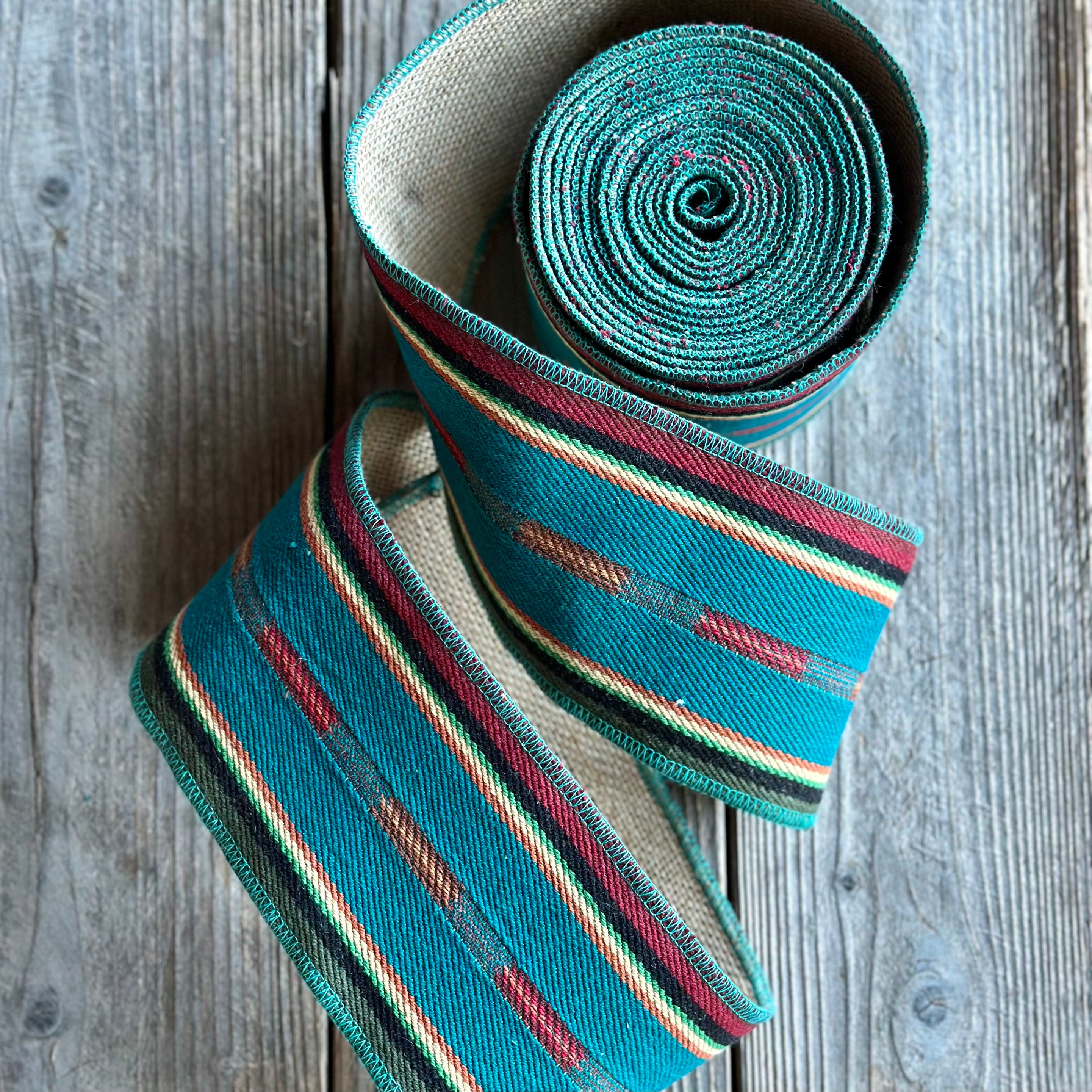 Serape Style Wired Ribbon 4" Wide - 5 Yards