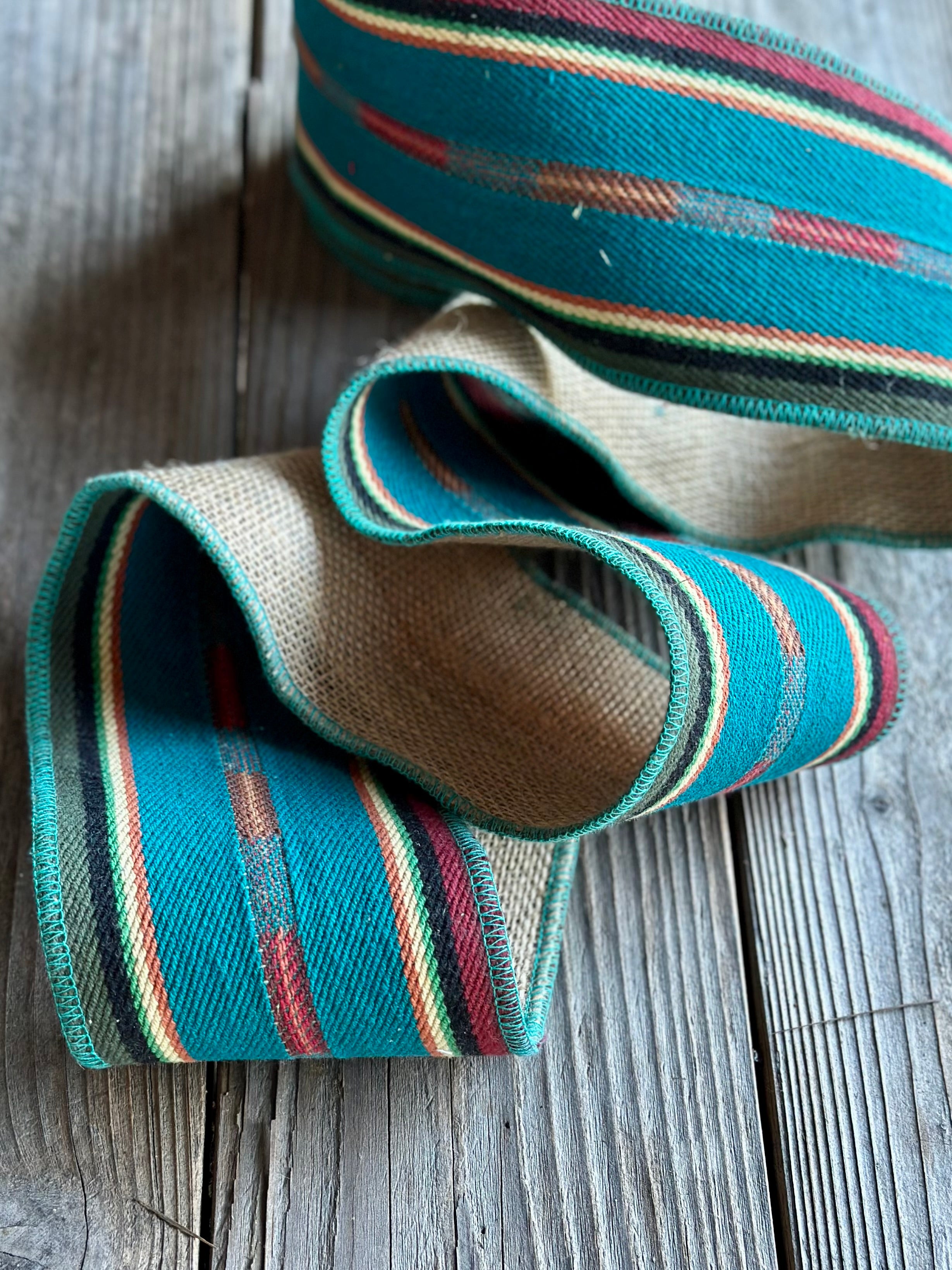 Serape Style Wired Ribbon 4" Wide - 5 Yards