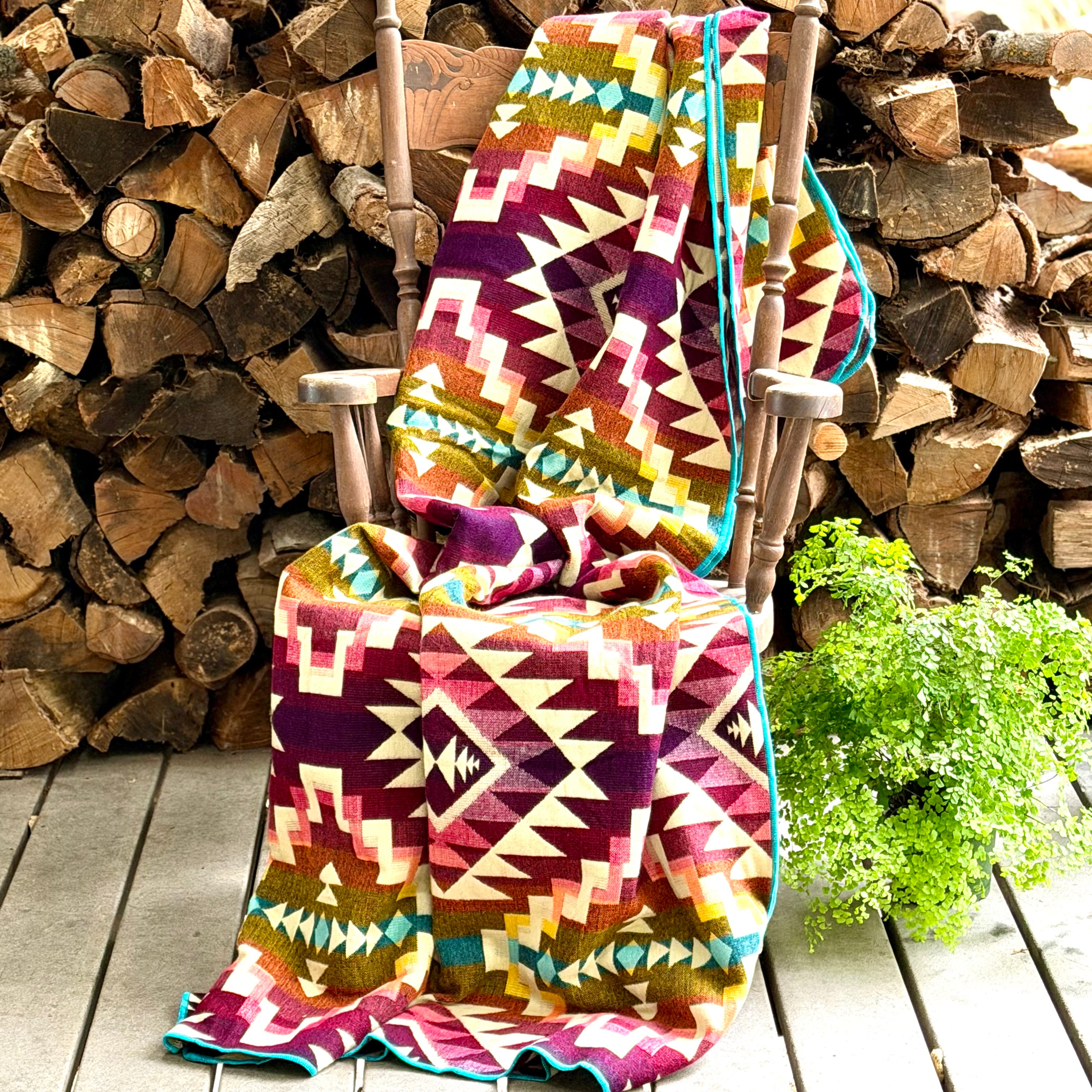 Alpaca Wool and Acrylic Blanket