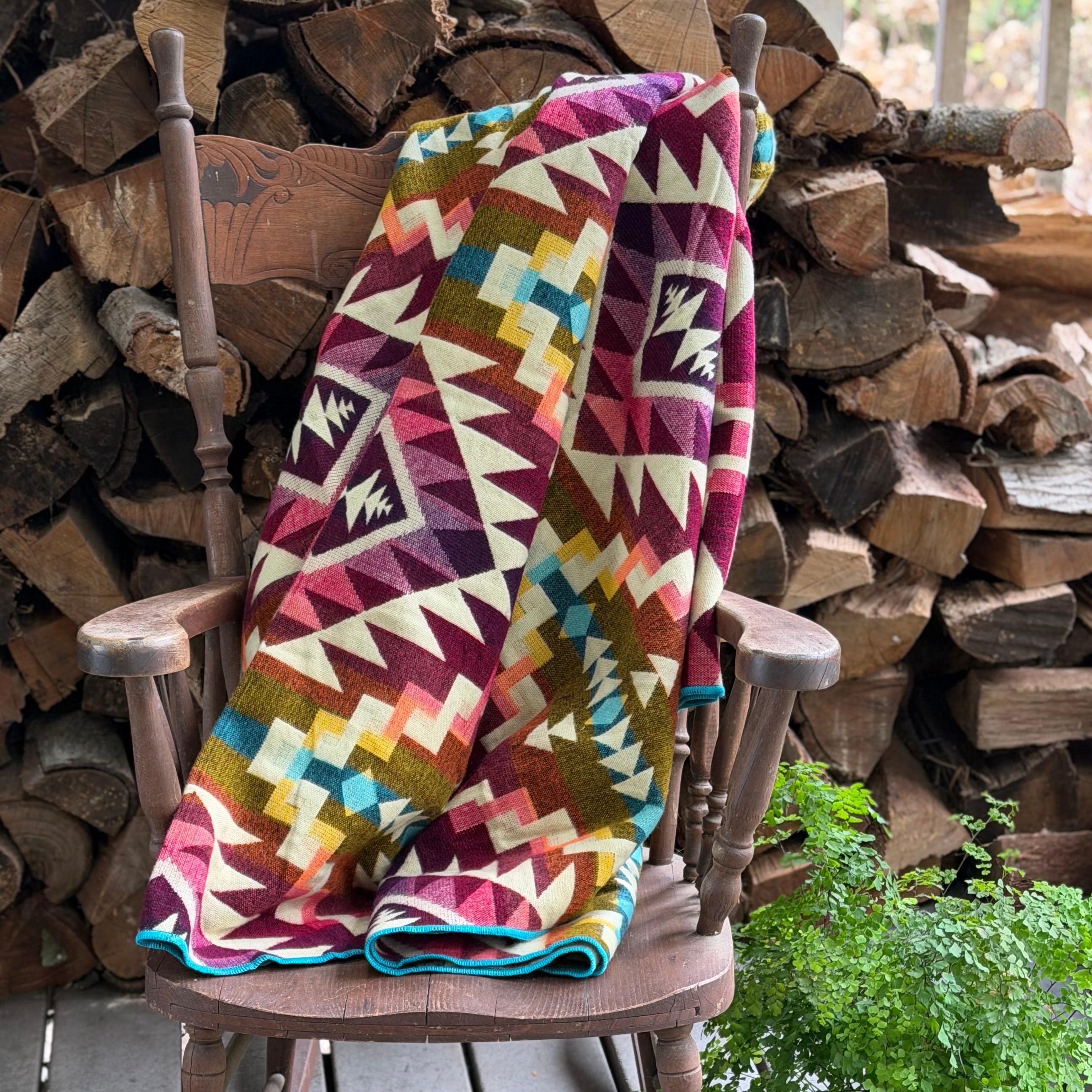 Alpaca Wool and Acrylic Blanket
