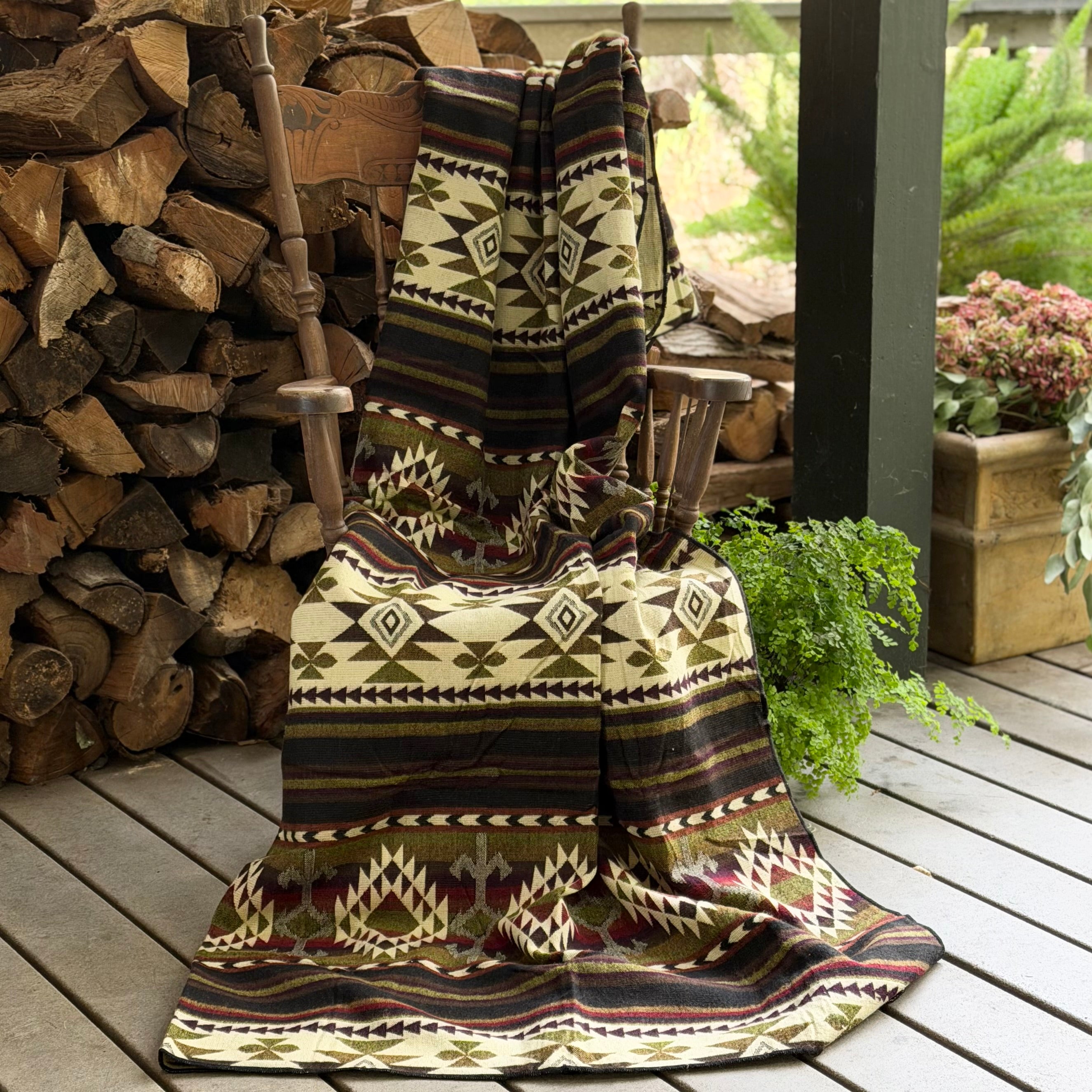 Alpaca Wool and Acrylic Blanket