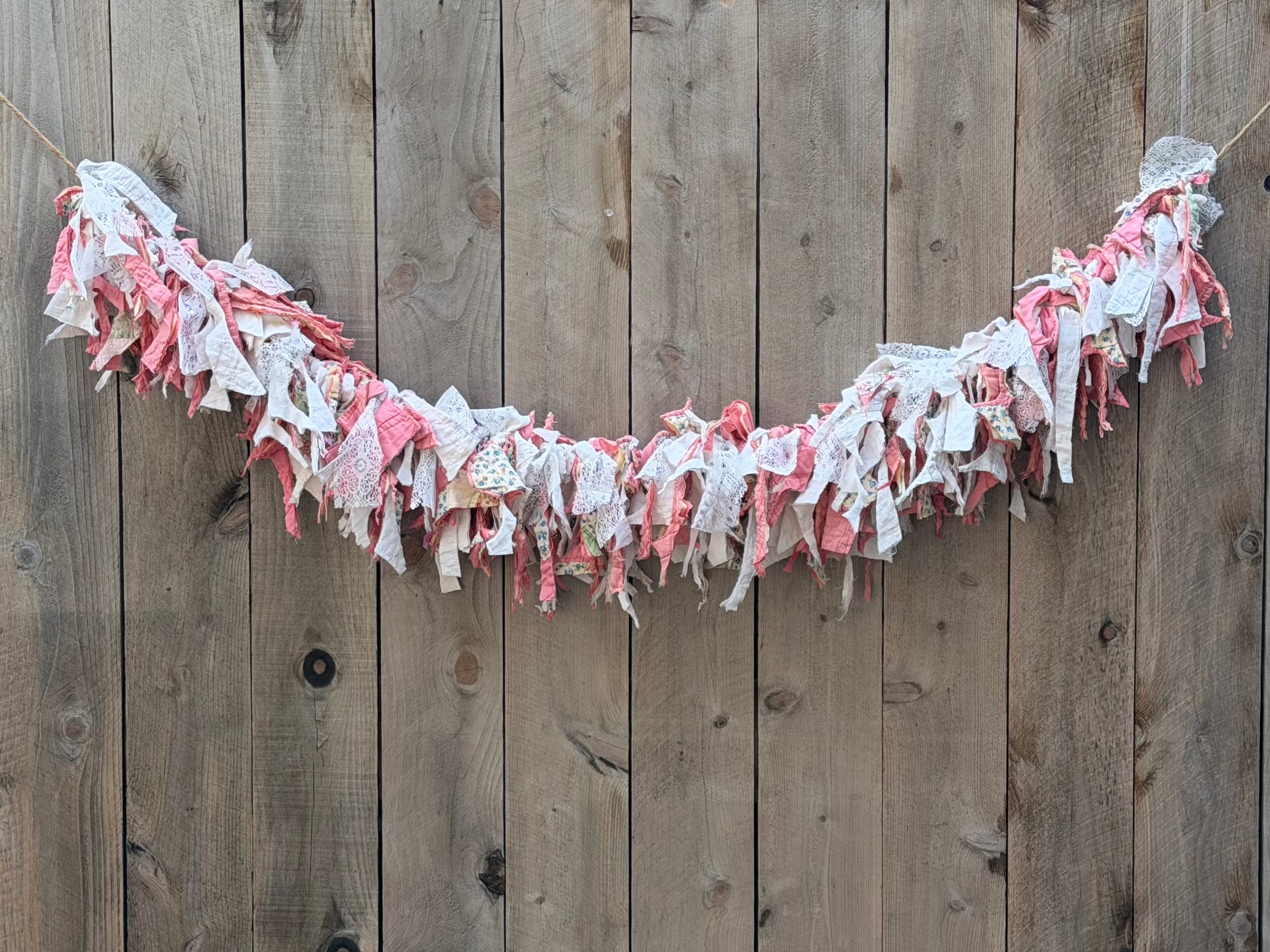 **SOLD**  Handmade Serape Garland Pink (One-of-a-Kind)