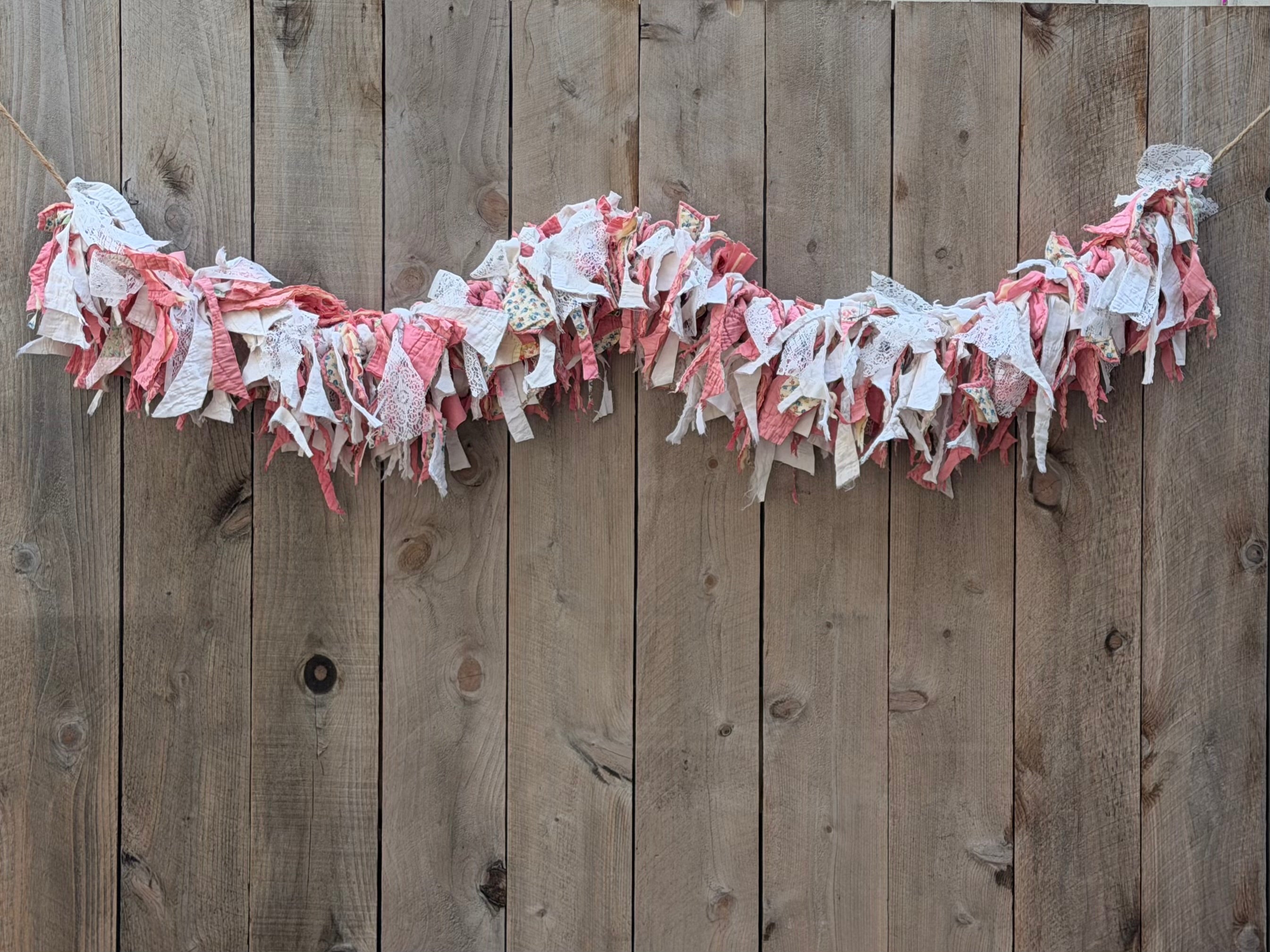 **SOLD**  Handmade Serape Garland Pink (One-of-a-Kind)