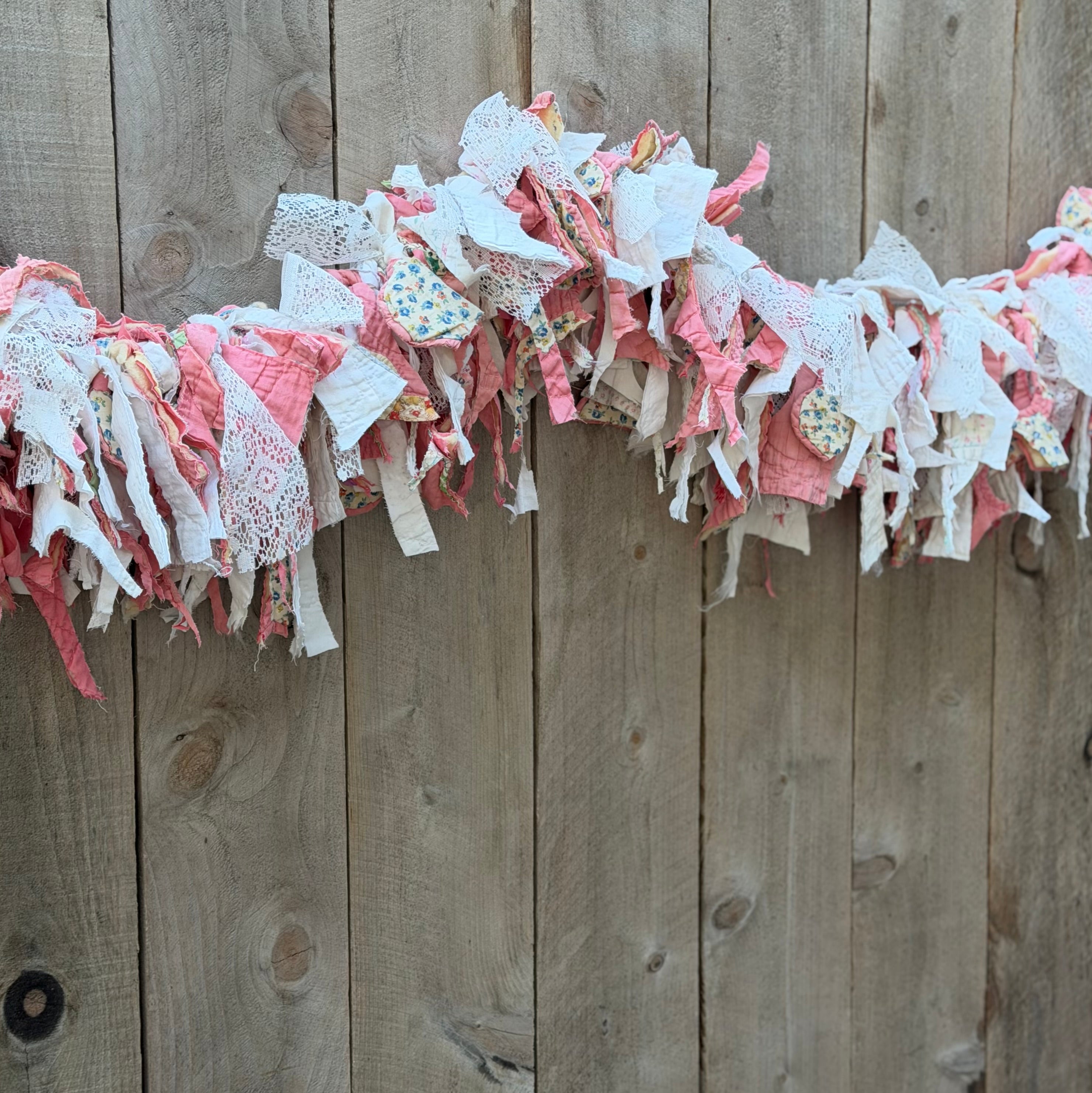 **SOLD**  Handmade Serape Garland Pink (One-of-a-Kind)