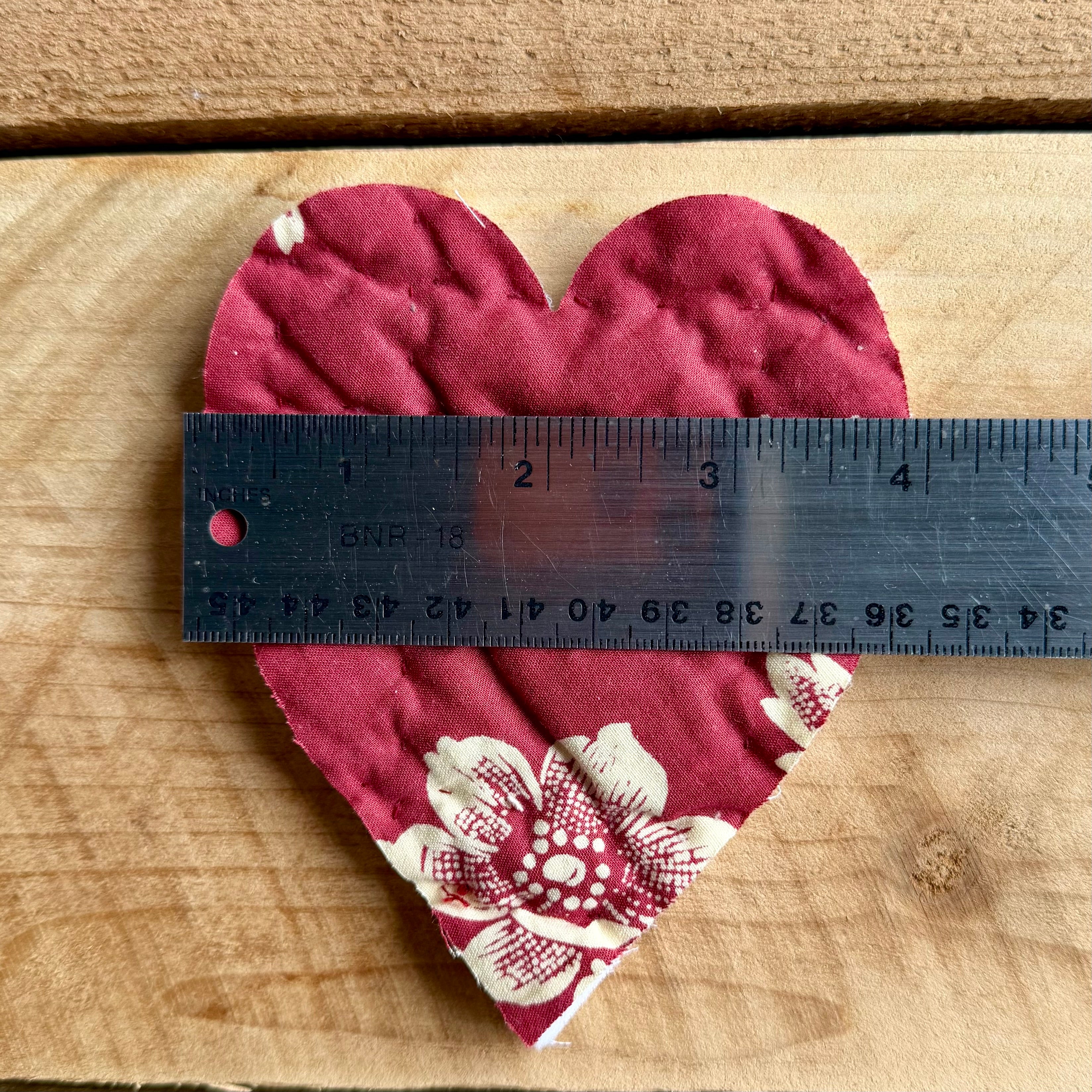 Heart Die Cuts from Vintage Quilt