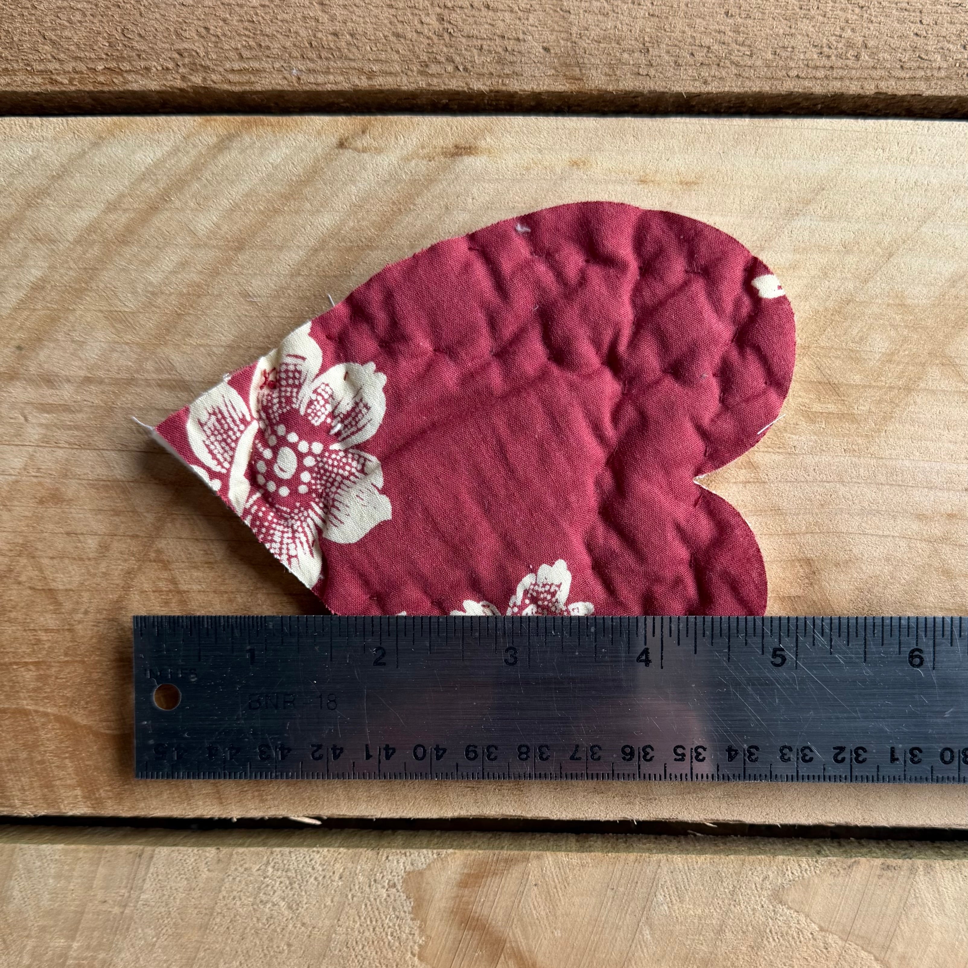 Heart Die Cuts from Vintage Quilt