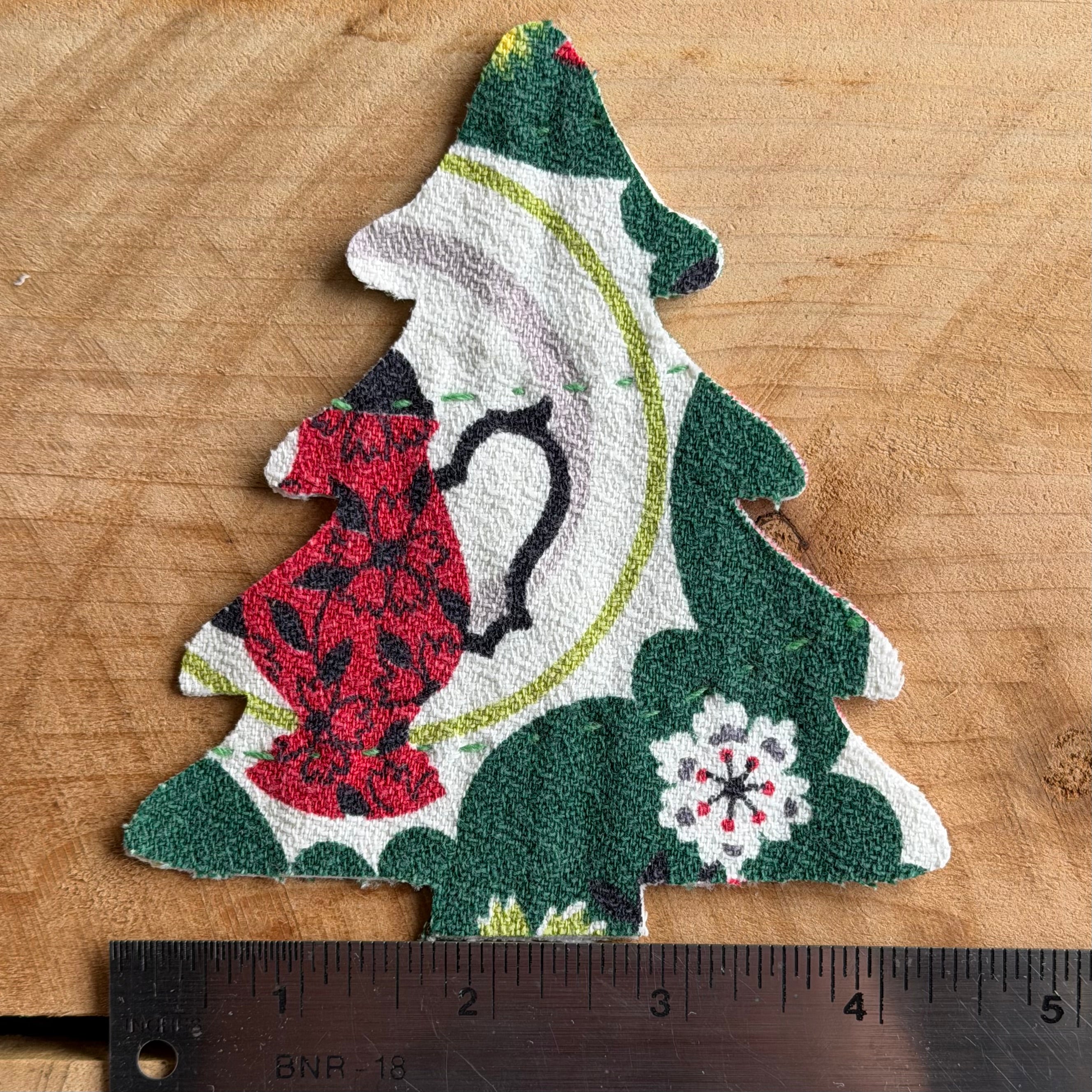 Tree Die Cuts from Vintage Quilt