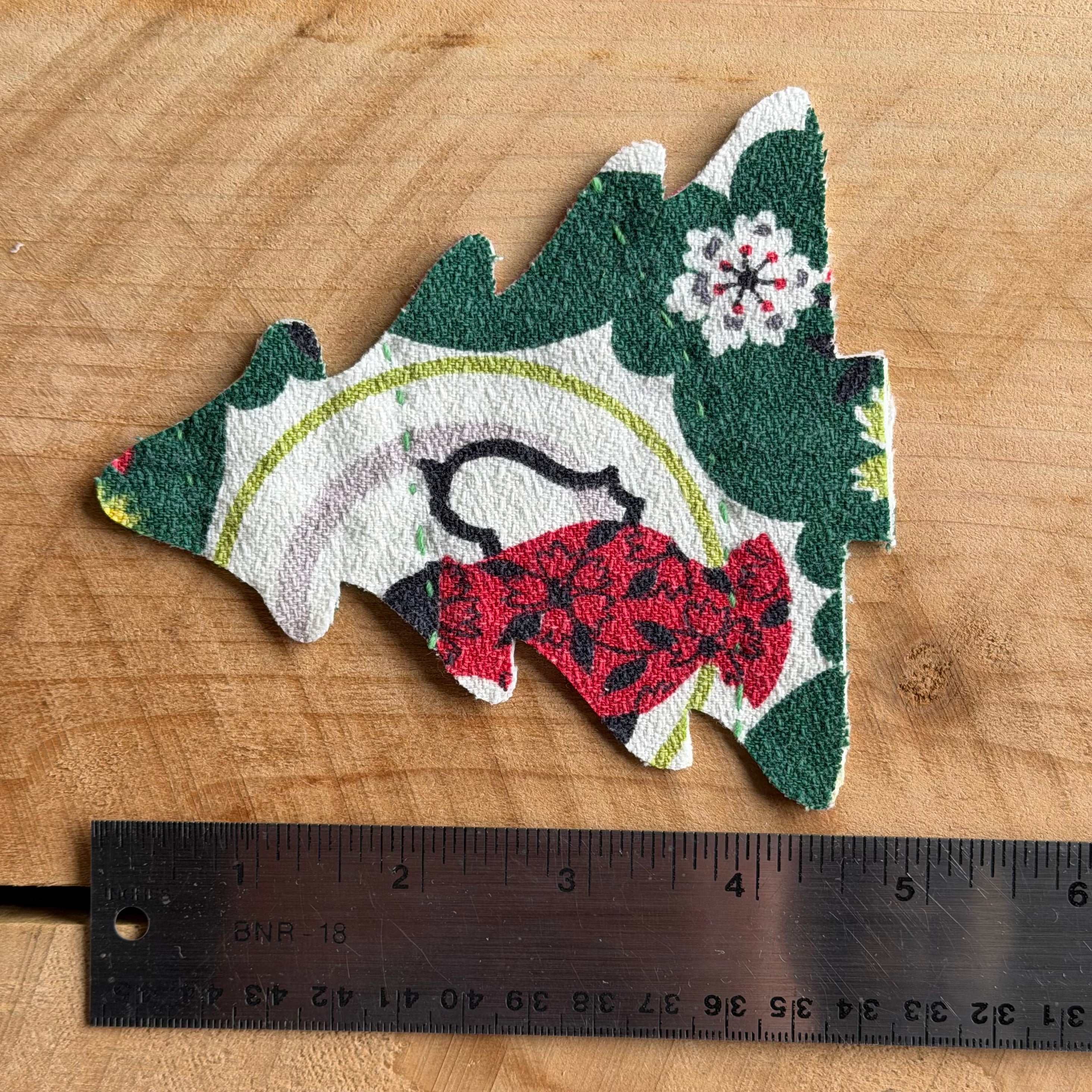 Tree Die Cuts from Vintage Quilt