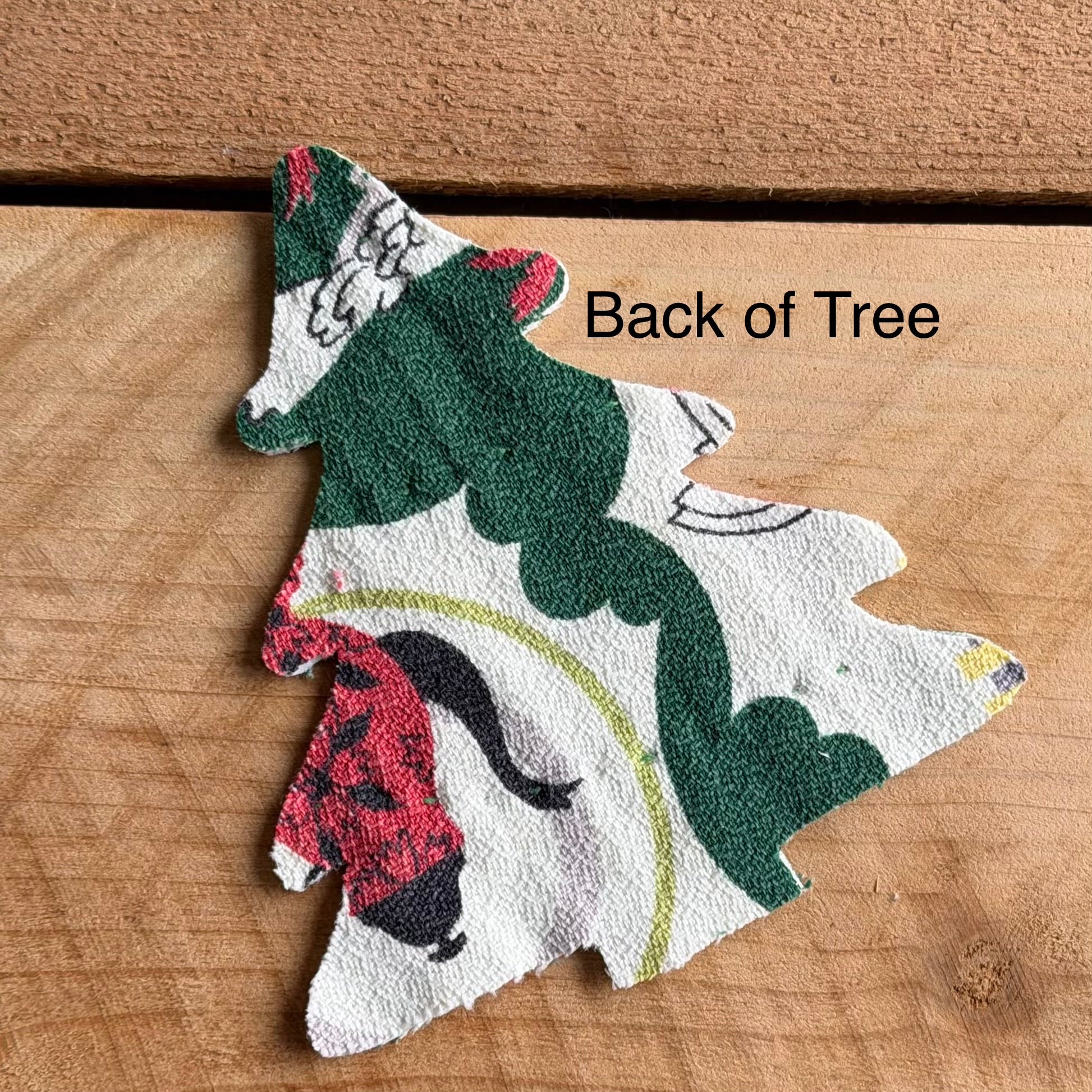 Tree Die Cuts from Vintage Quilt