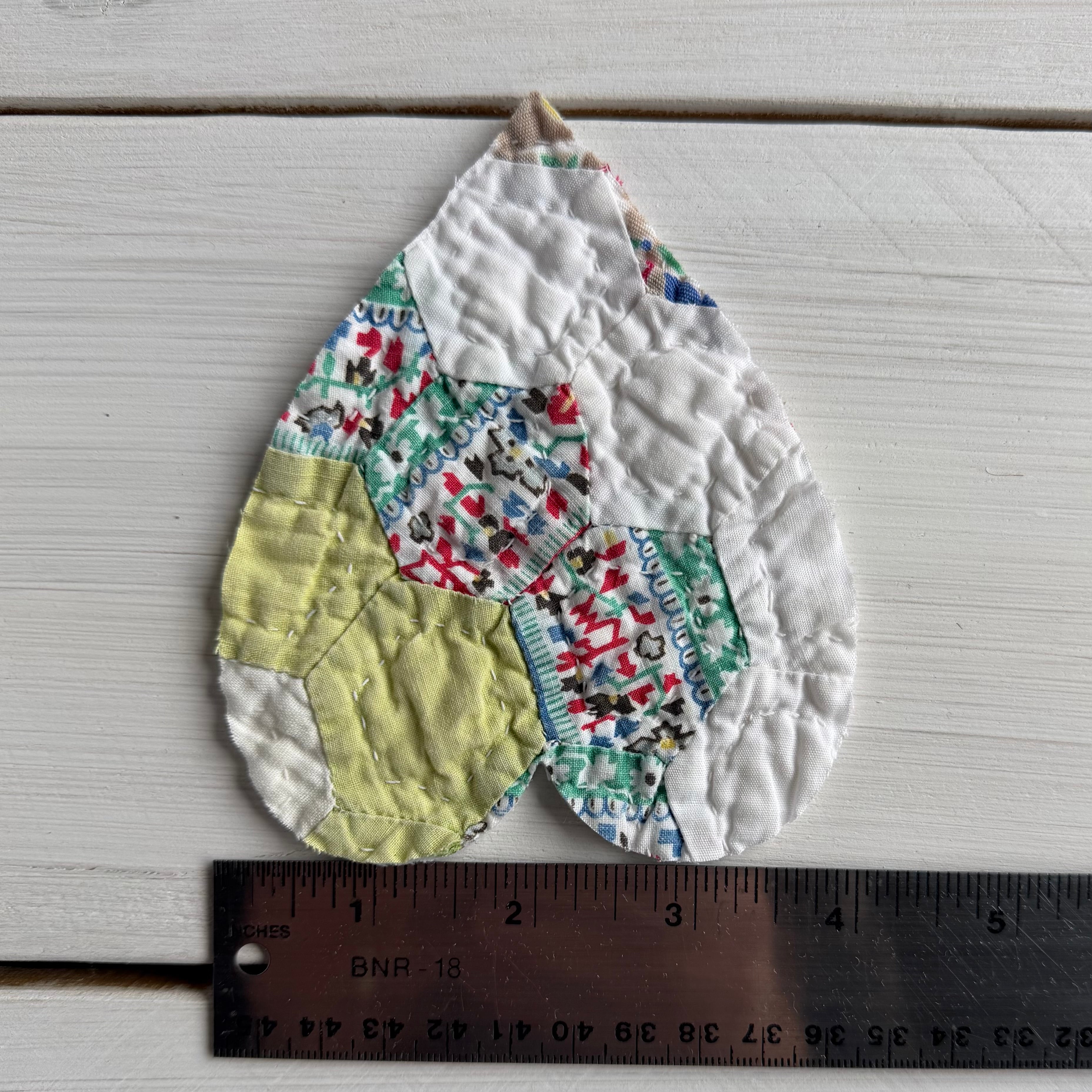 Heart Die Cuts from Vintage Quilt