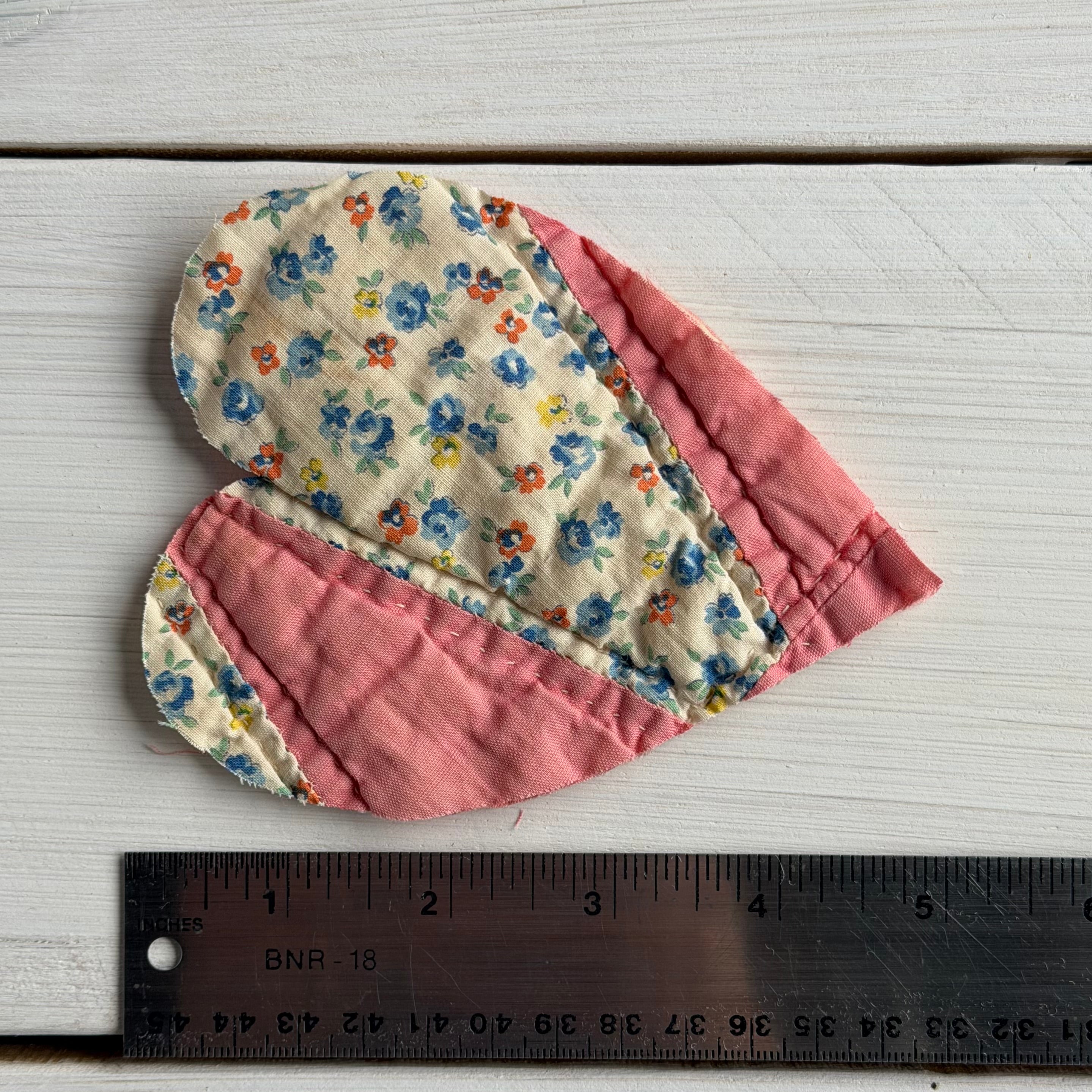 Heart Die Cuts from Vintage Quilt