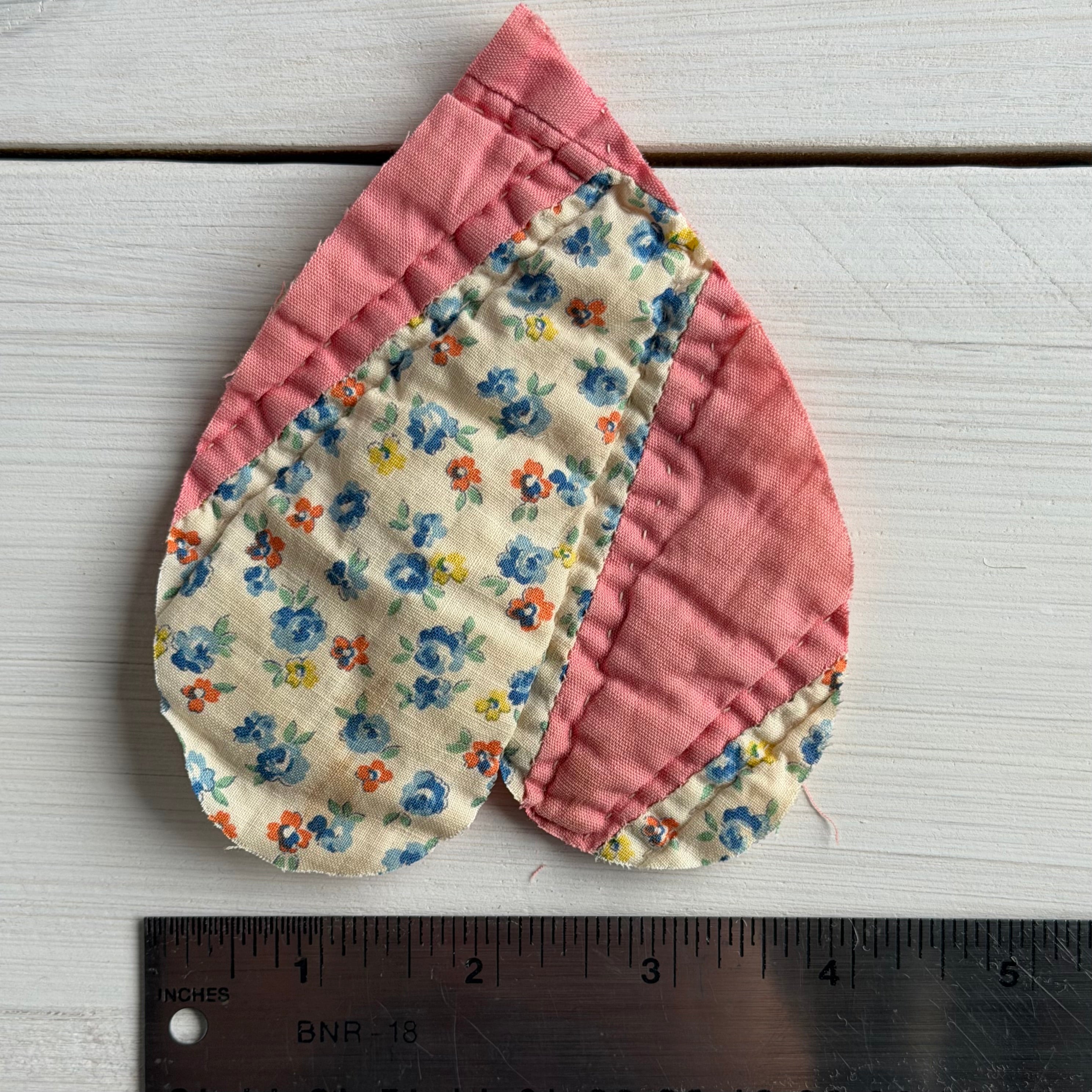Heart Die Cuts from Vintage Quilt