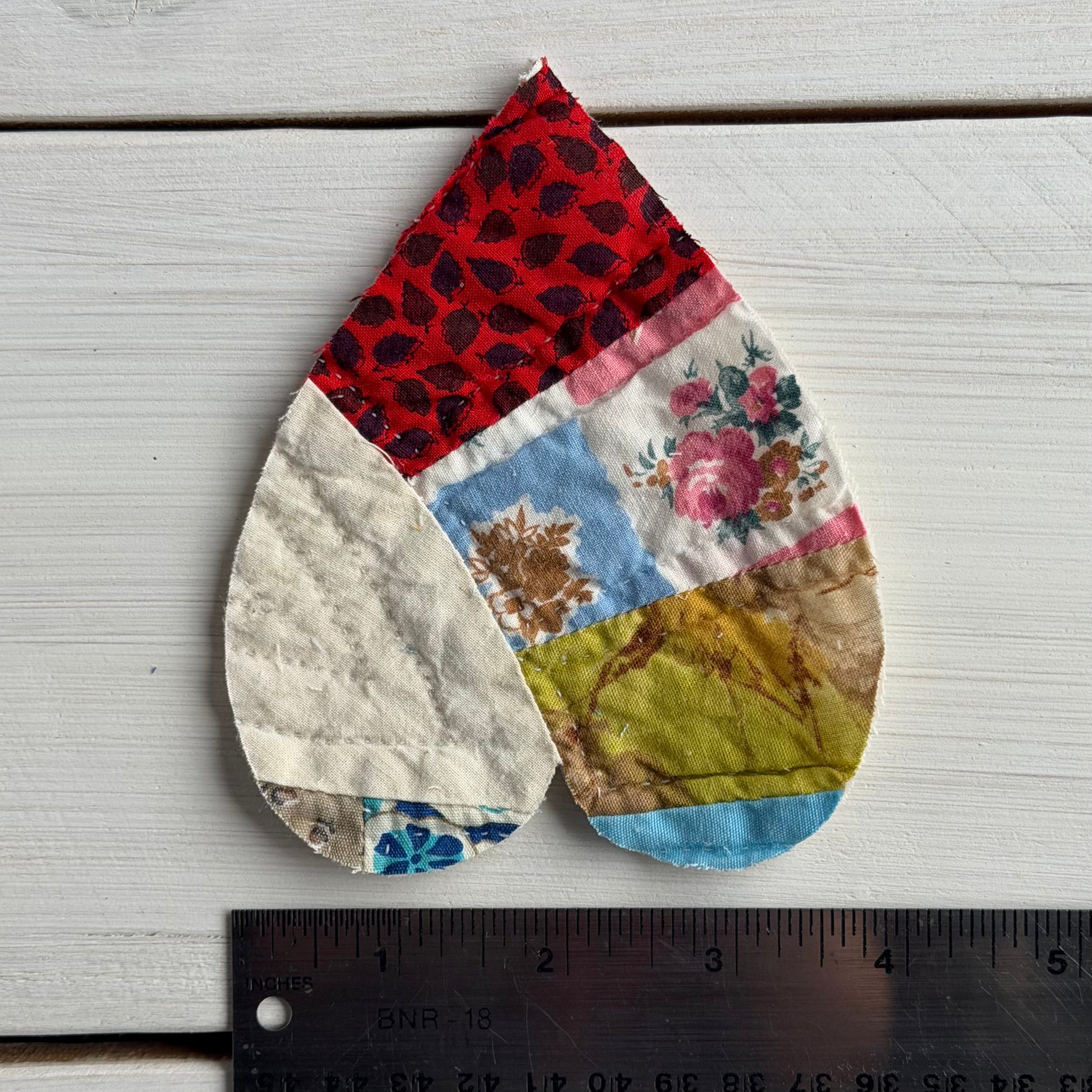 Heart Die Cuts from Vintage Quilt