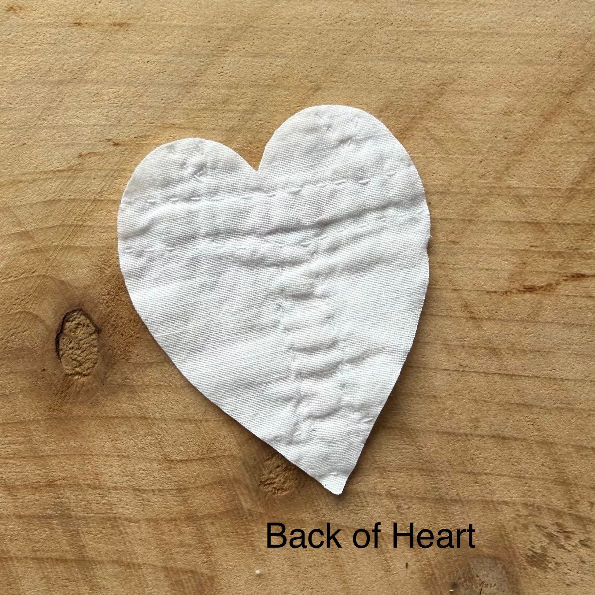 Heart Die Cuts from Vintage Quilt