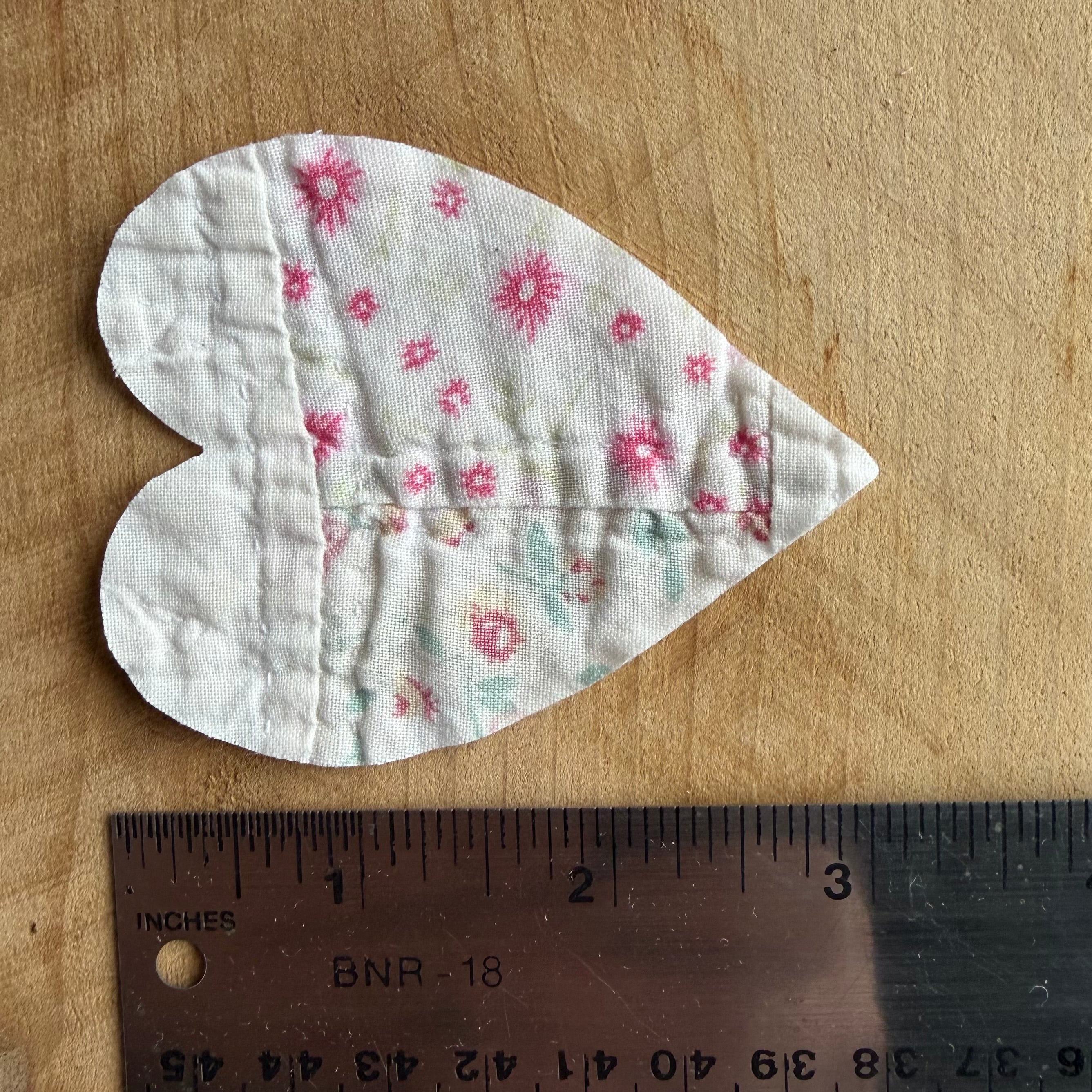 Heart Die Cuts from Vintage Quilt