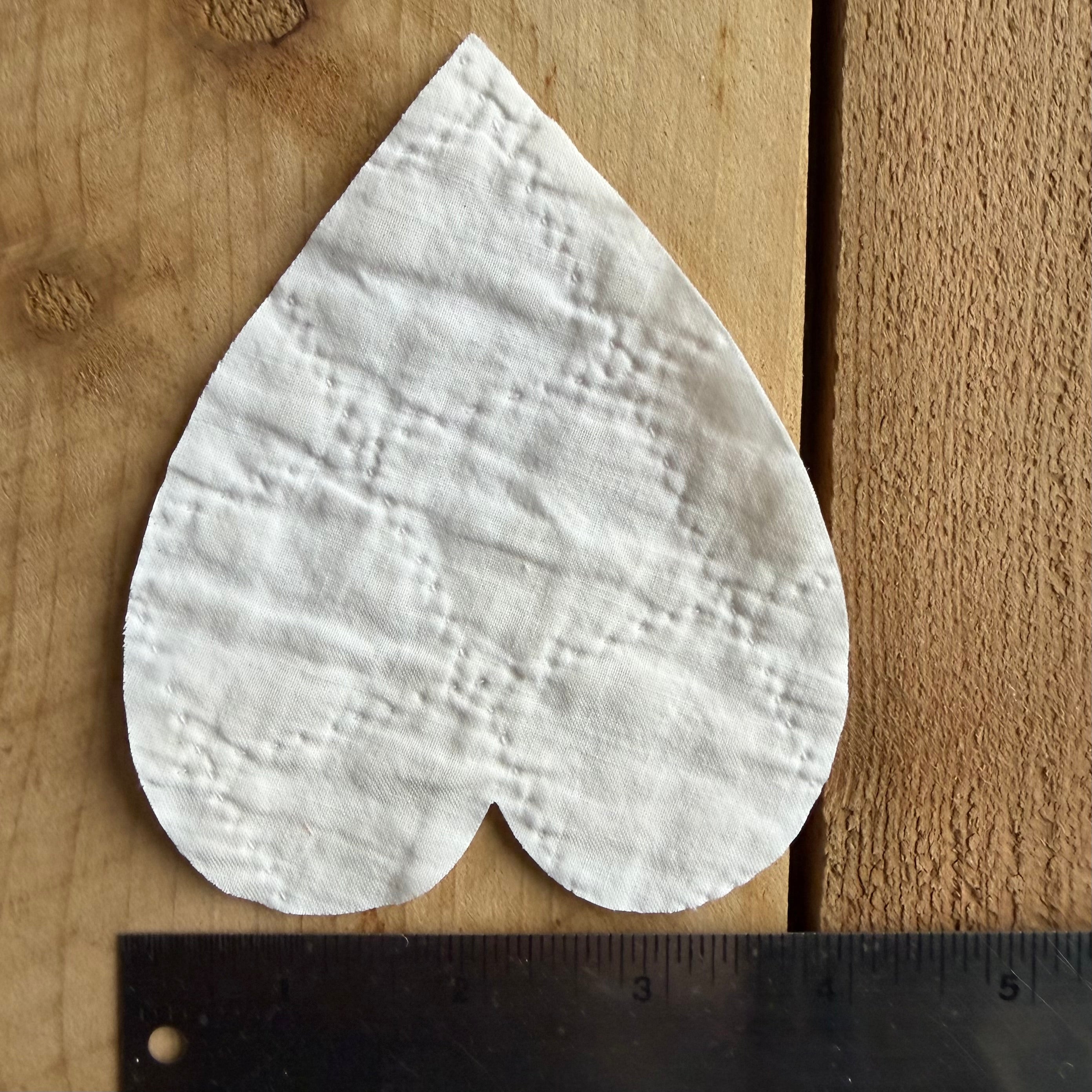 Heart Die Cuts from Vintage Quilt