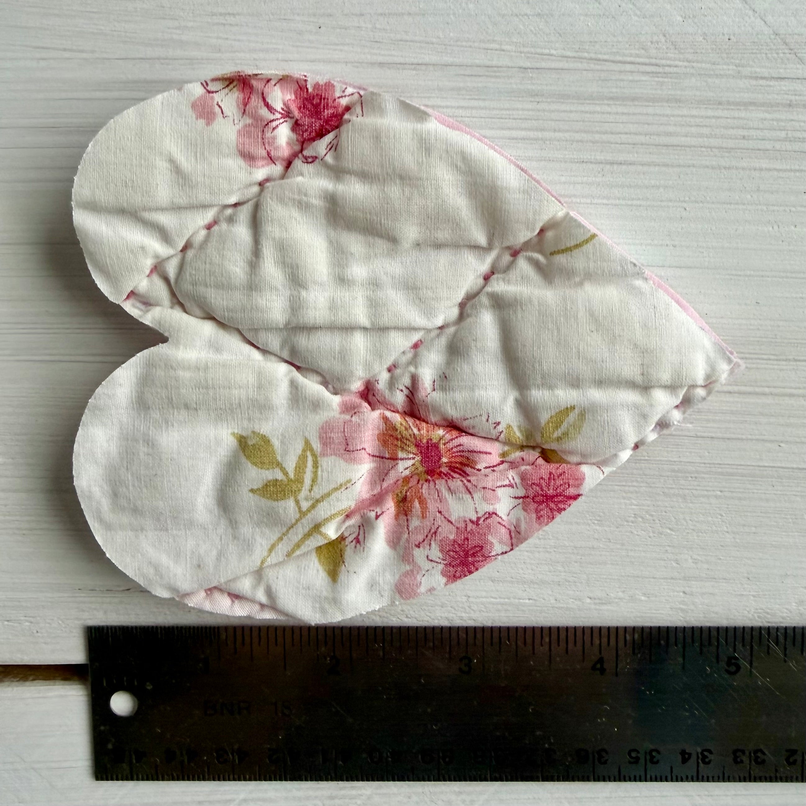 Heart Die Cuts from Vintage Quilt