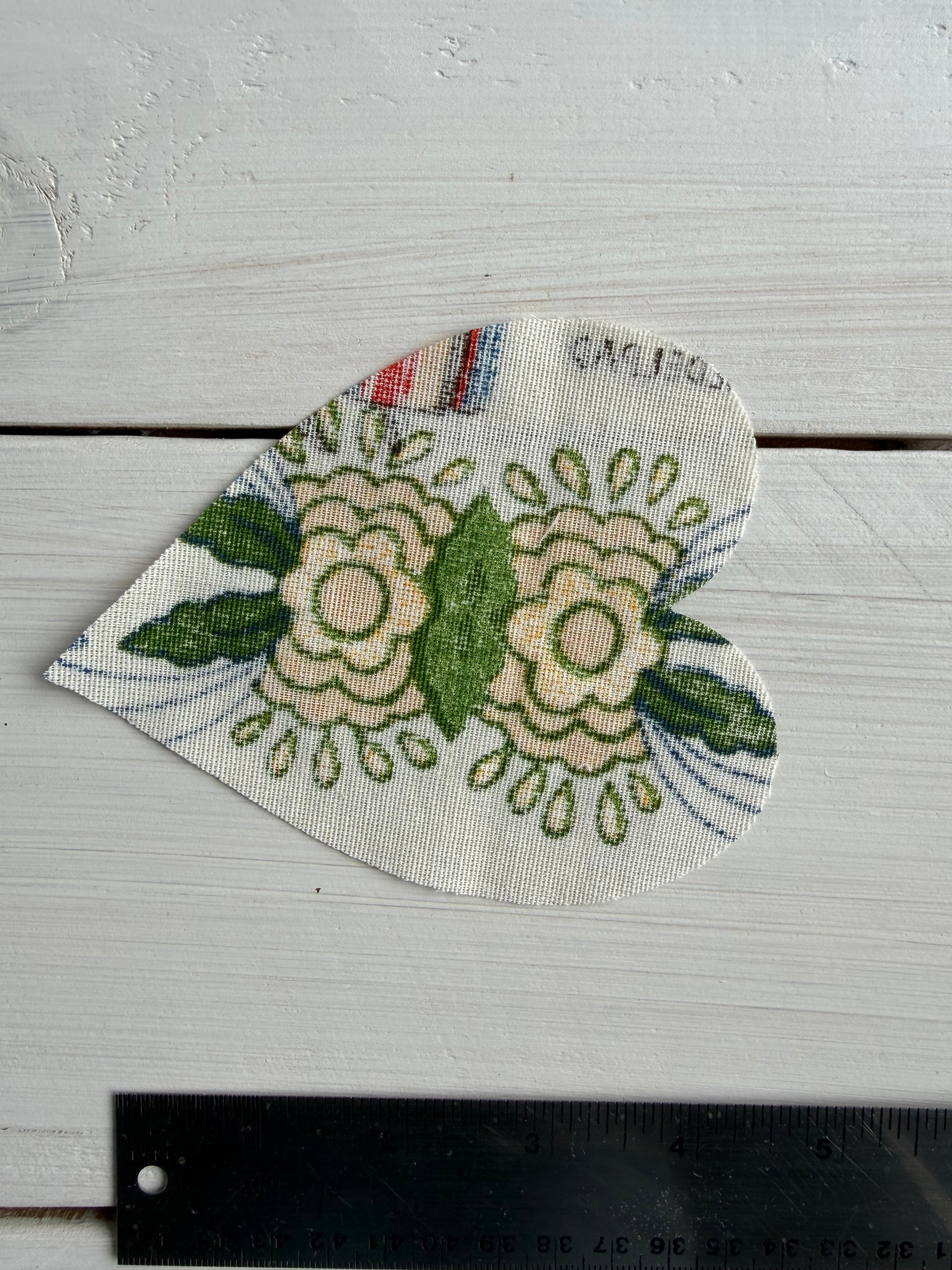 Heart Die Cuts from Vintage Linen