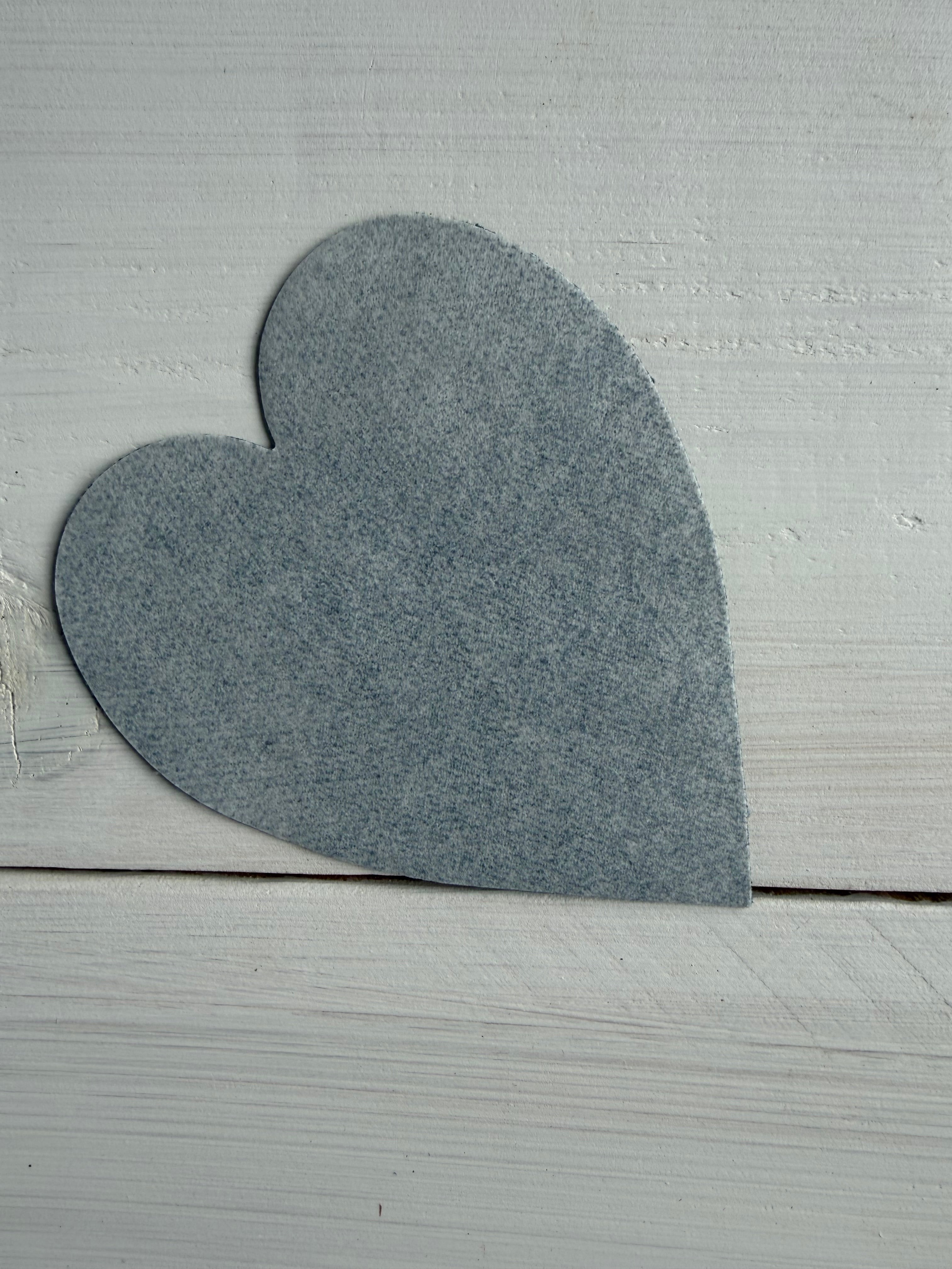 Heart Die Cuts from Old Blue Jeans