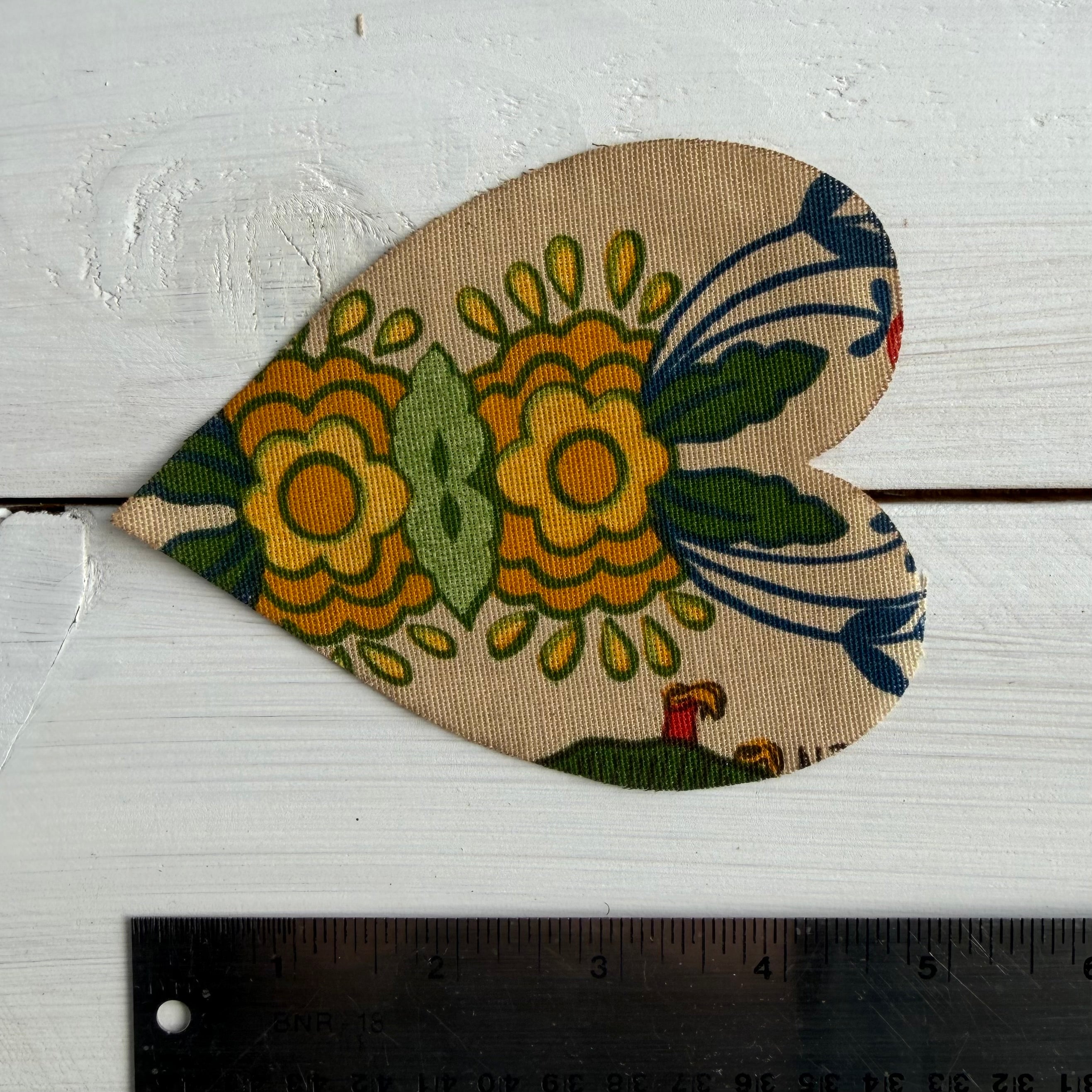 Heart Die Cuts from Vintage Linen Coffee Tea Stained