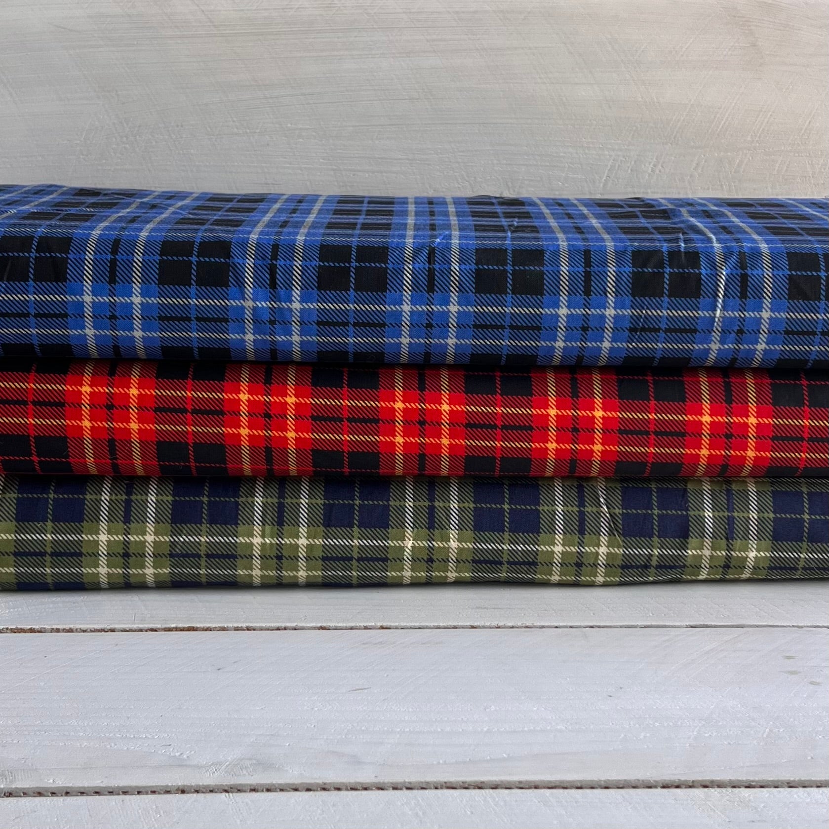 Dad Plaids - Red, Green, Blue Tartan Plaid Fabric - Quilter Cotton