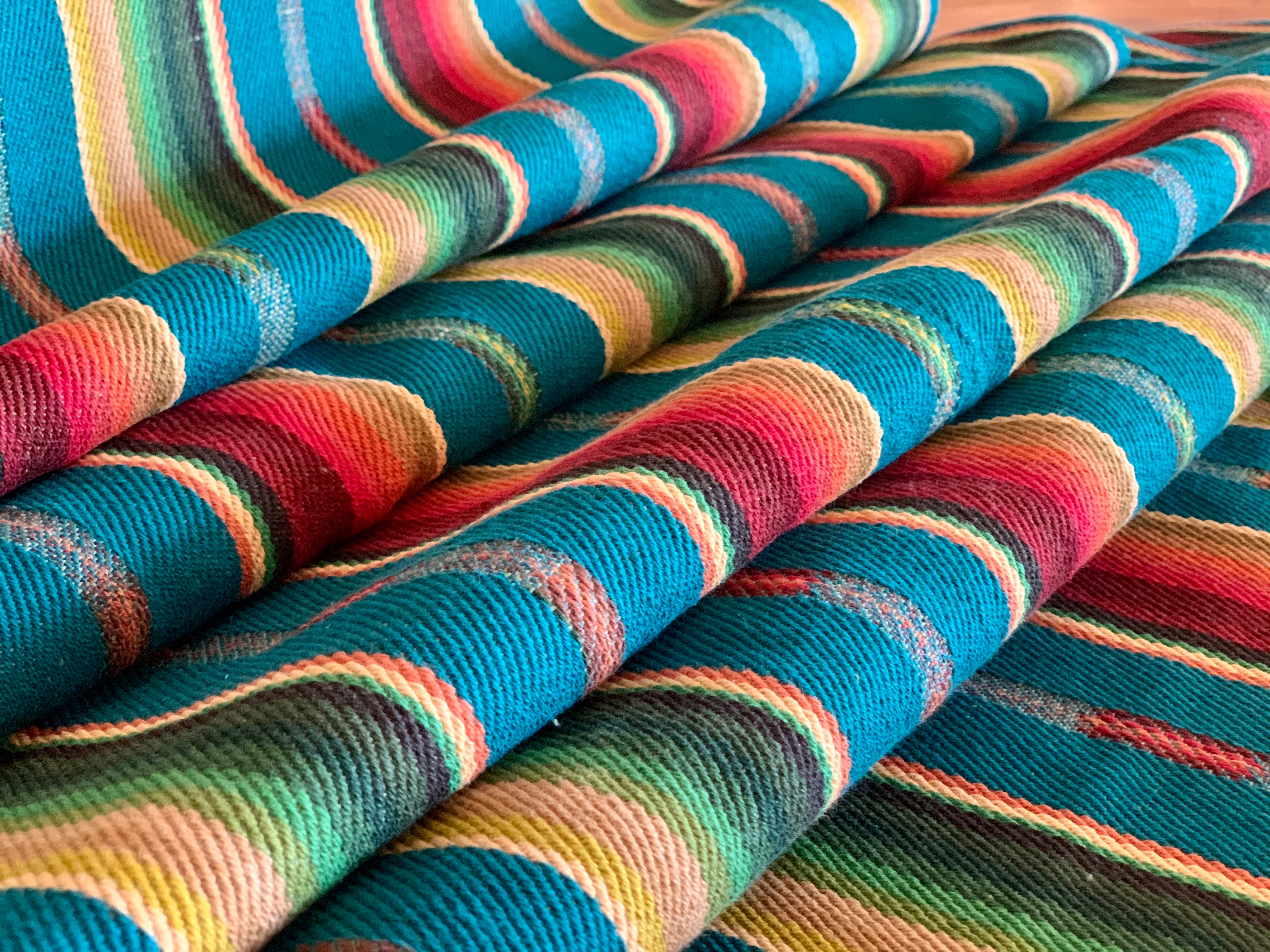 Santa Fe Collection - Serape Saddle Blanket Style Fabric - Blue
