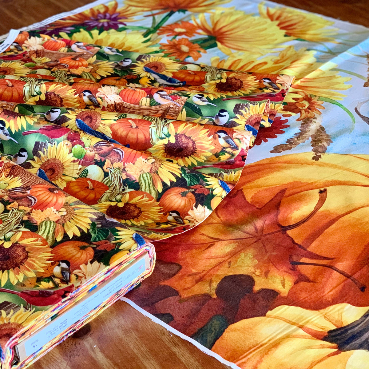 Birdhouse Fabric Panel - Spring Fabric panel - Somgbird Fabric Panel -  Quilt Panel - Four Seasons by David Textiles - Digitally Printed