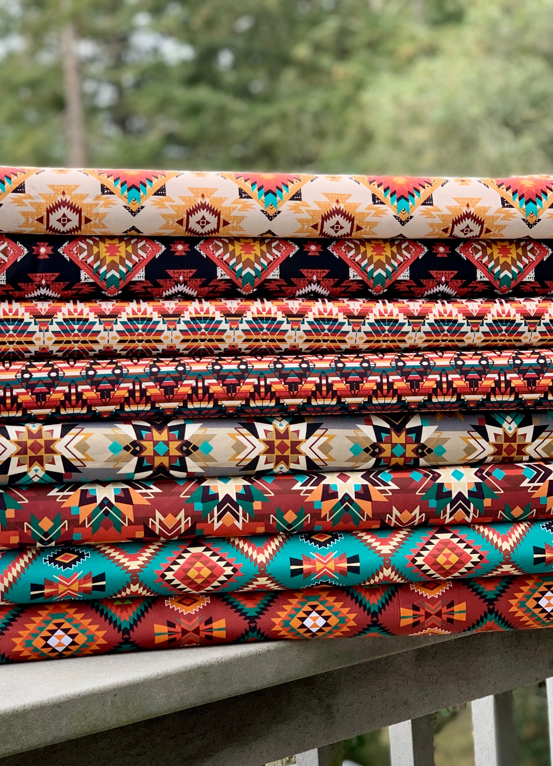 Tribal Cultural Southwest Native Fabric - 22 Red