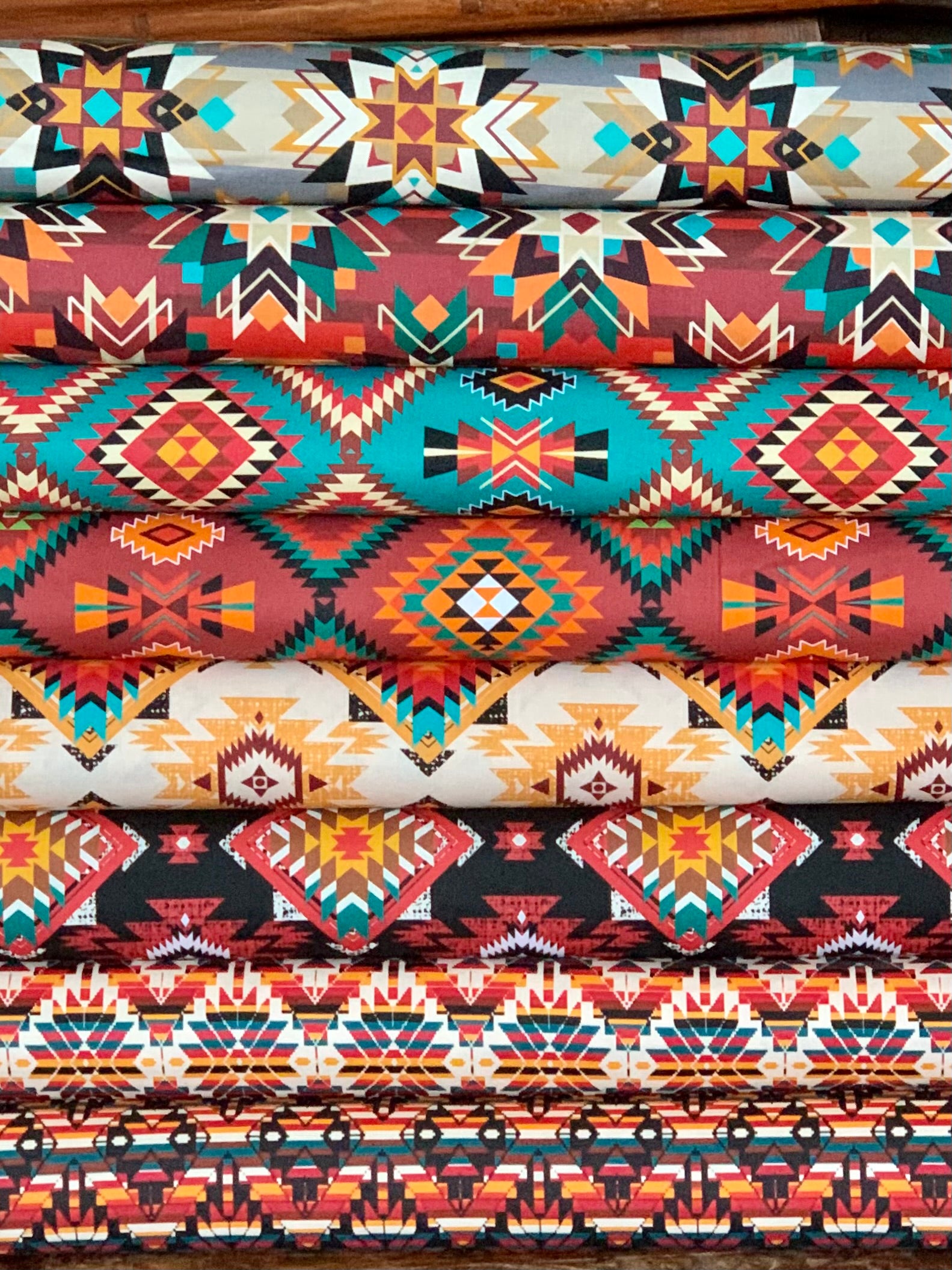 Tribal Cultural Southwest Native Fabric - 22 Teal